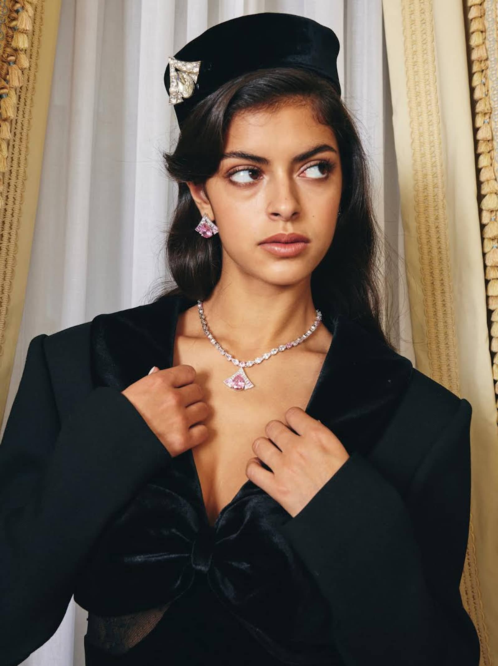 Brigette Earrings (Pink) (Final Sale) in Pink made by Nana Jacqueline