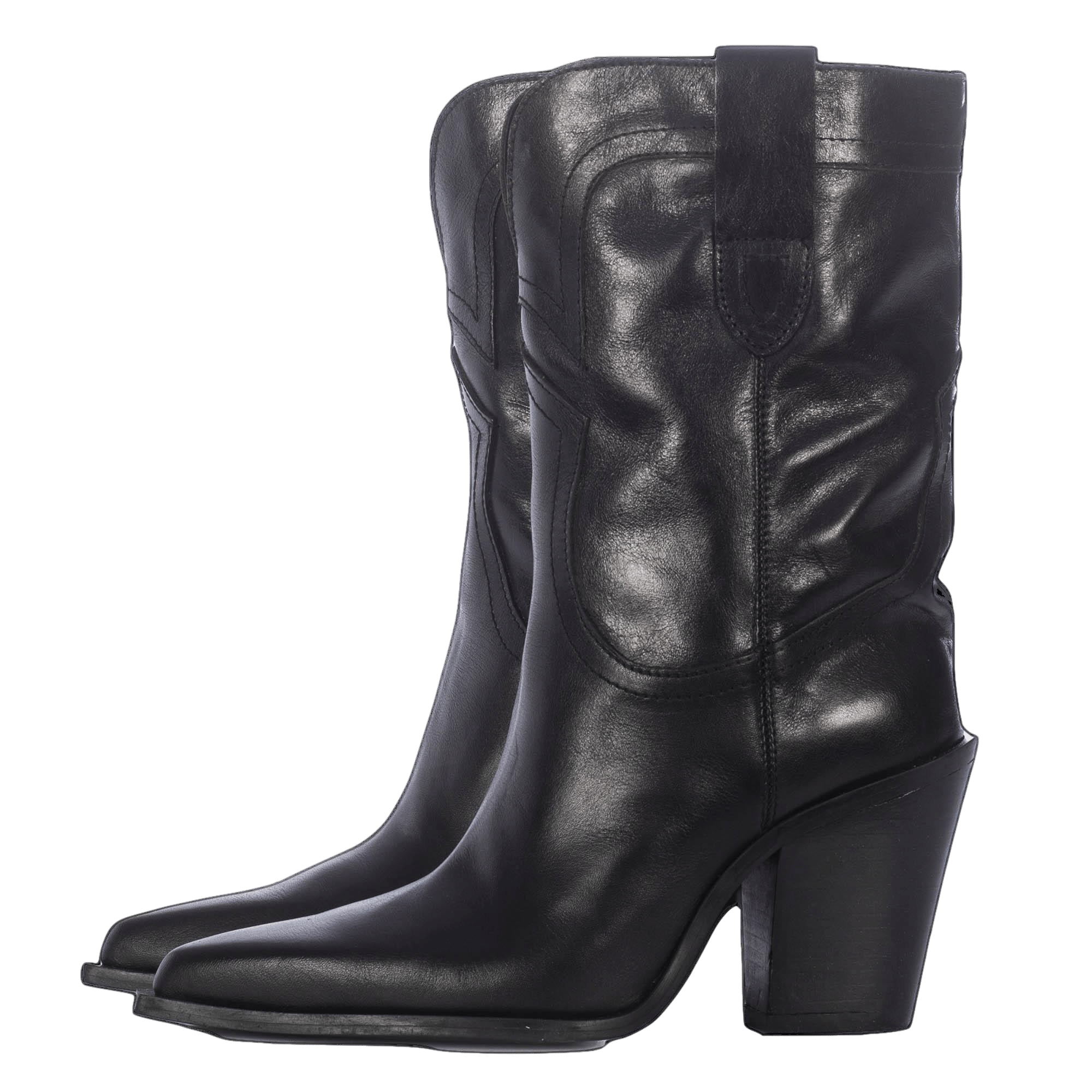 HELGA BLACK WESTERN BOOTS made by Toral
