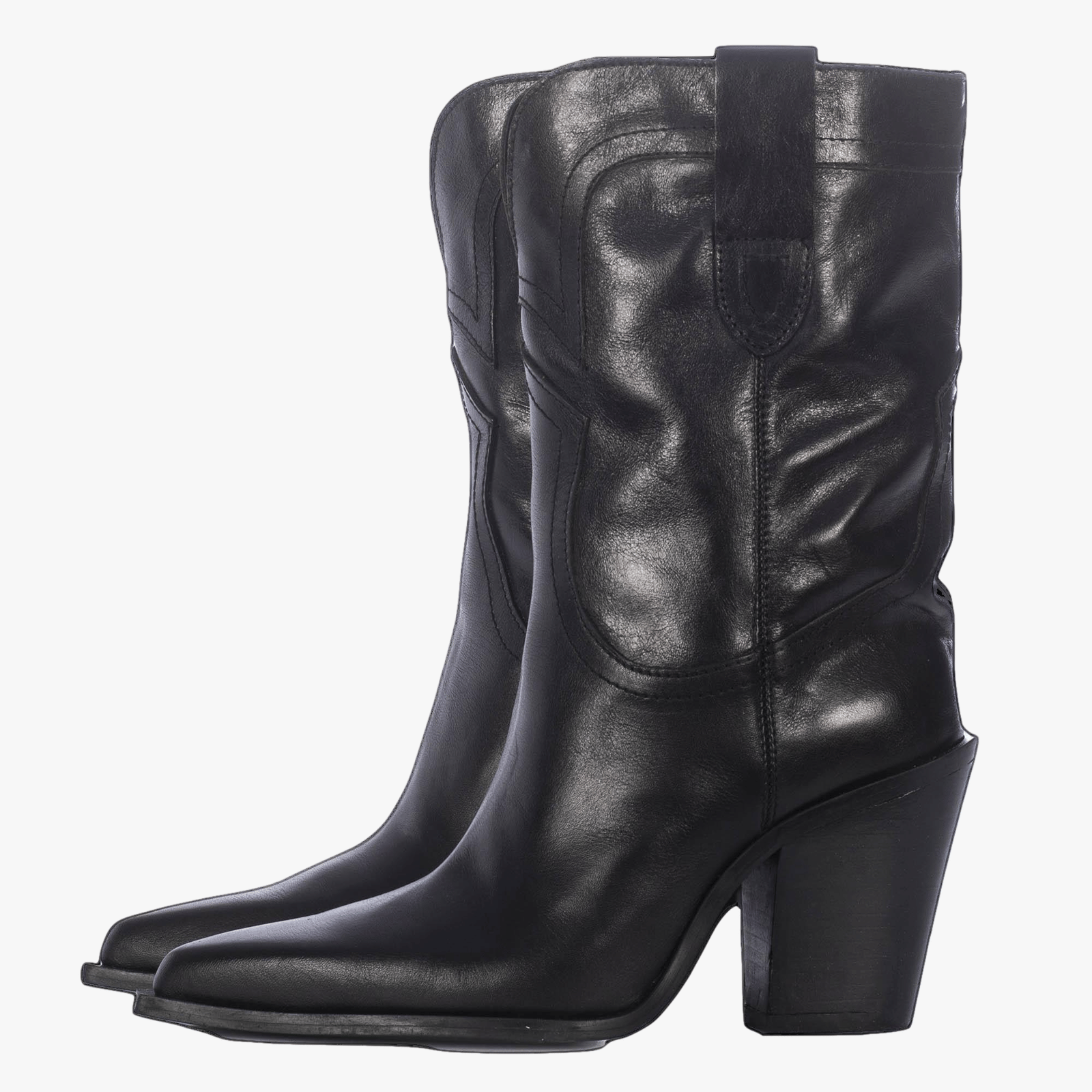 HELGA BLACK WESTERN BOOTS made by Toral