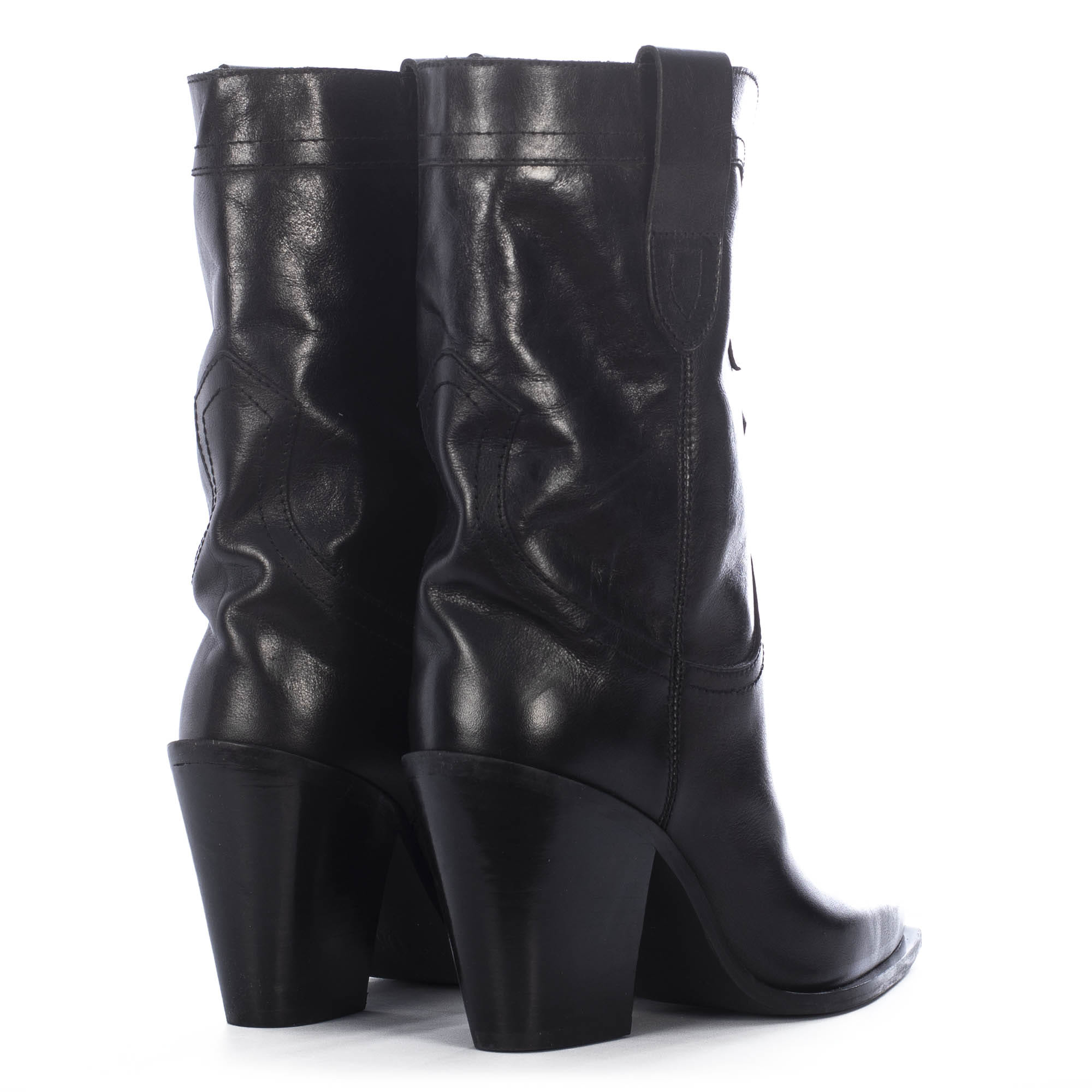 HELGA BLACK WESTERN BOOTS made by Toral