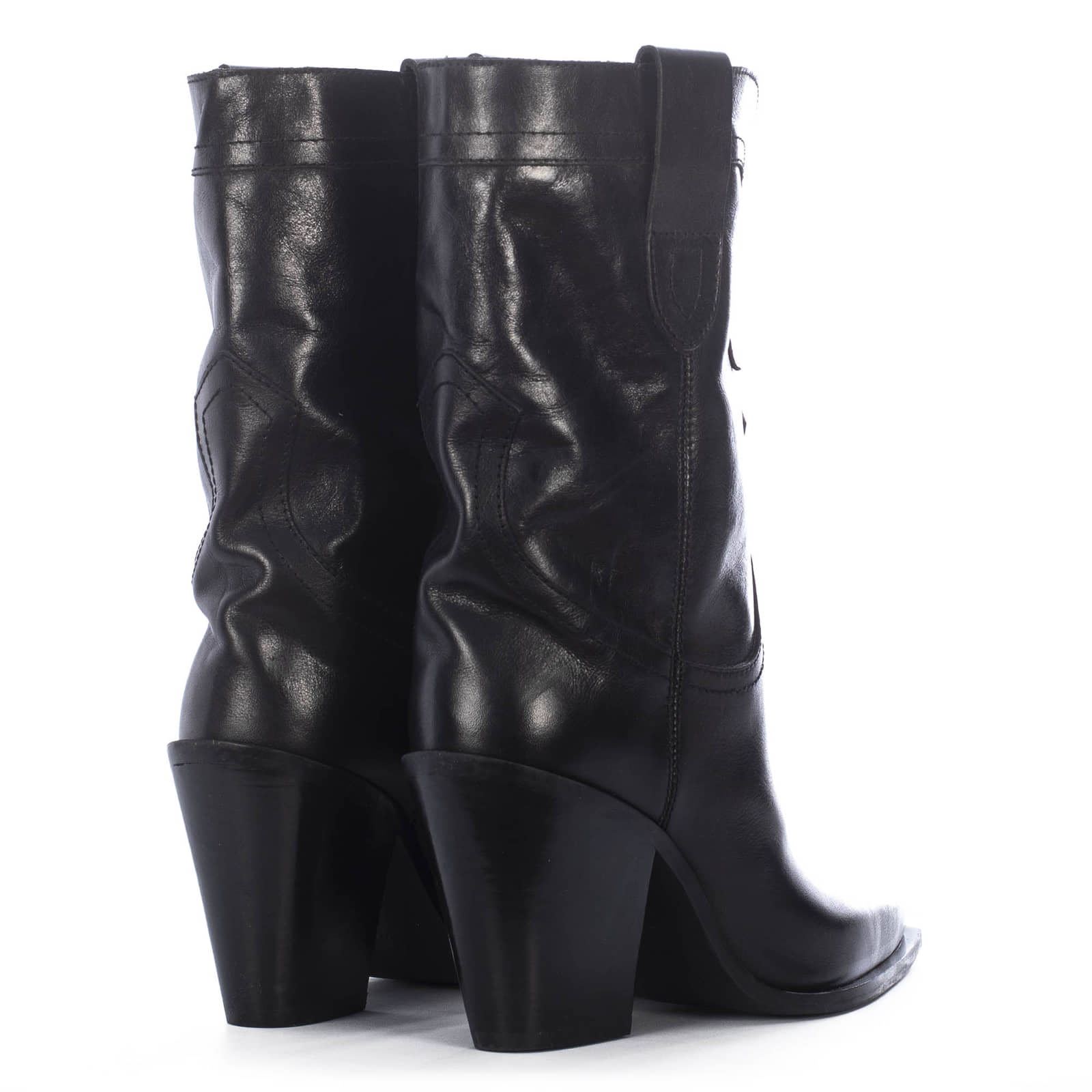 HELGA BLACK WESTERN BOOTS made by Toral