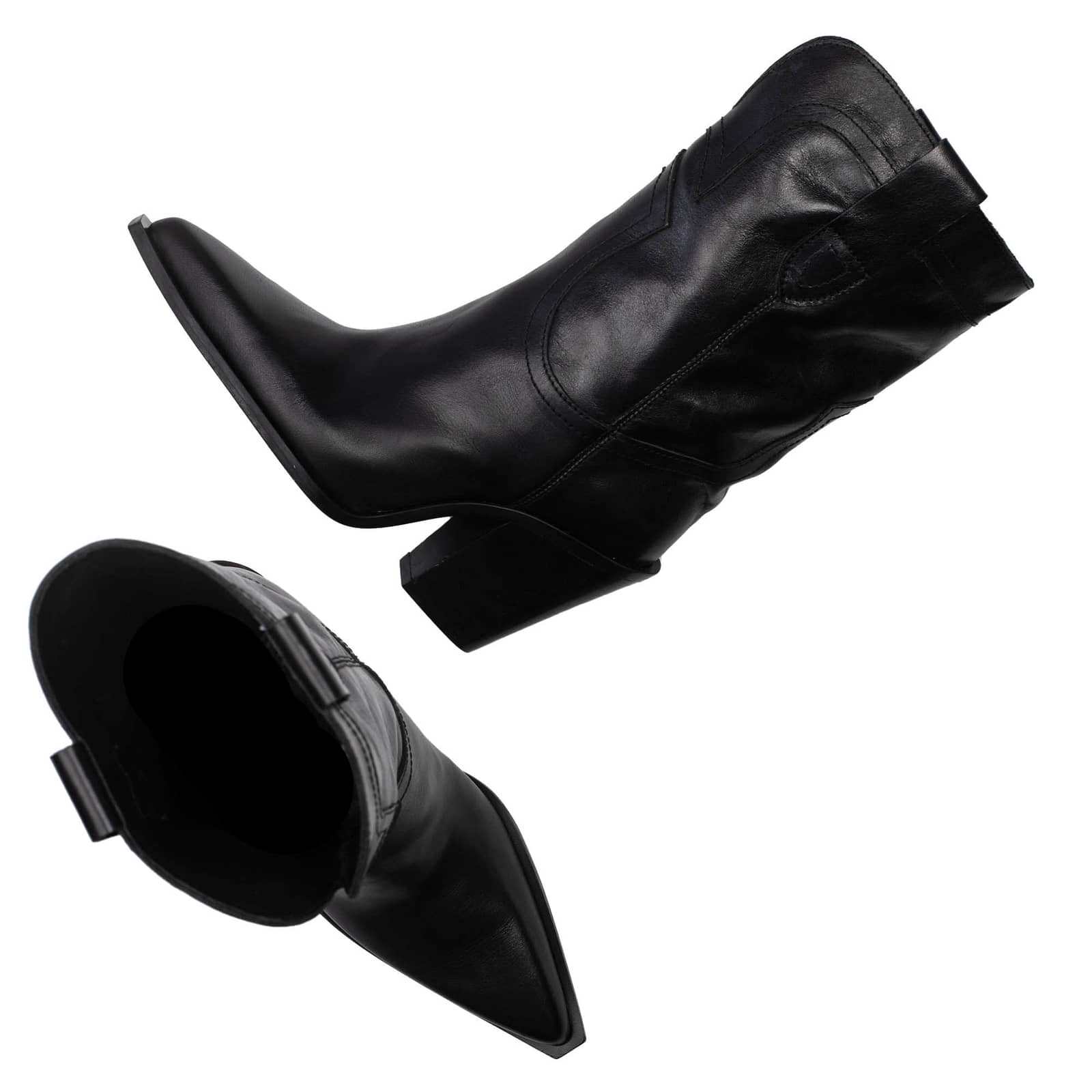 HELGA BLACK WESTERN BOOTS made by Toral