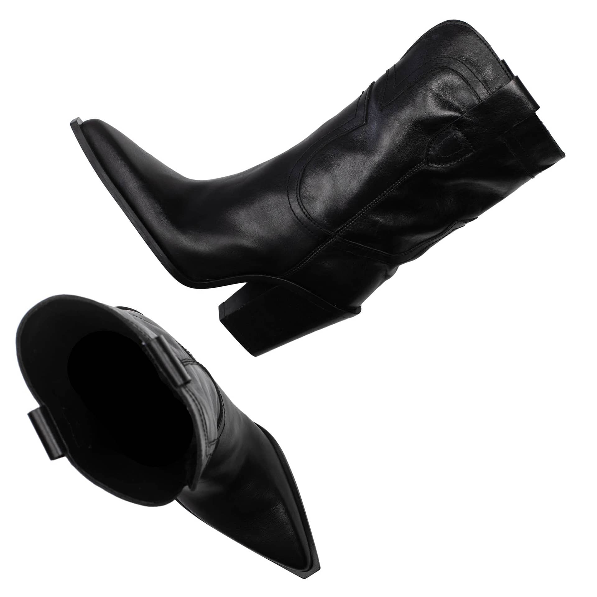 HELGA BLACK WESTERN BOOTS made by Toral