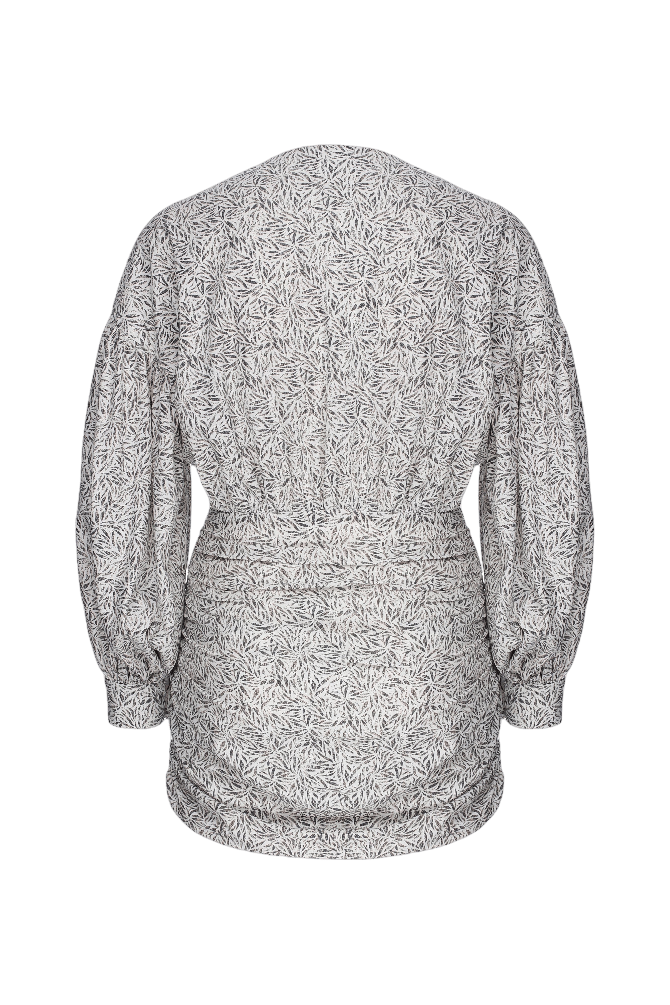 Carlotte Printed Poplin Mini Dress in White in White made by Nazli Ceren