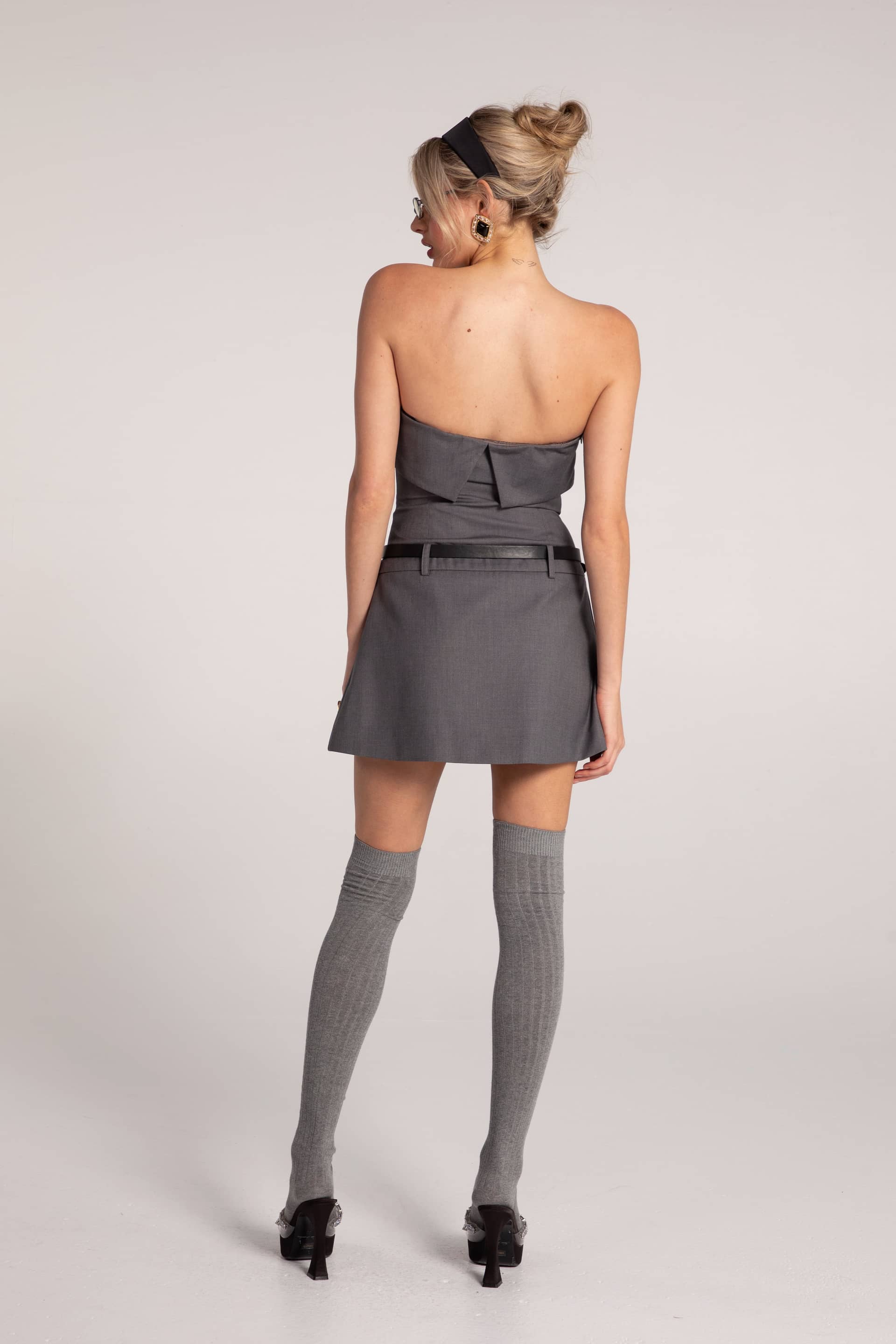 Ashley Dress (Grey) made by Nana Jacqueline