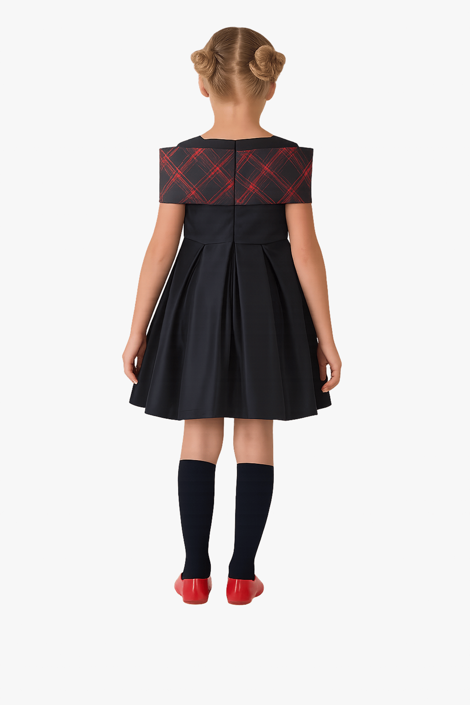 Checkered Bow Dress made by Mama Luma