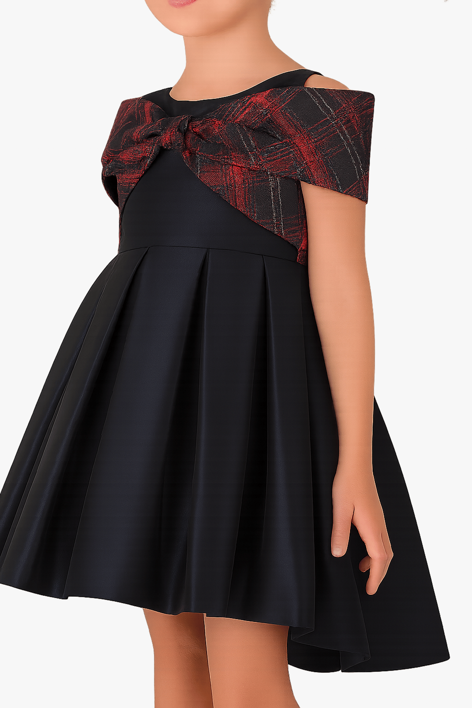 Checkered Bow Dress made by Mama Luma