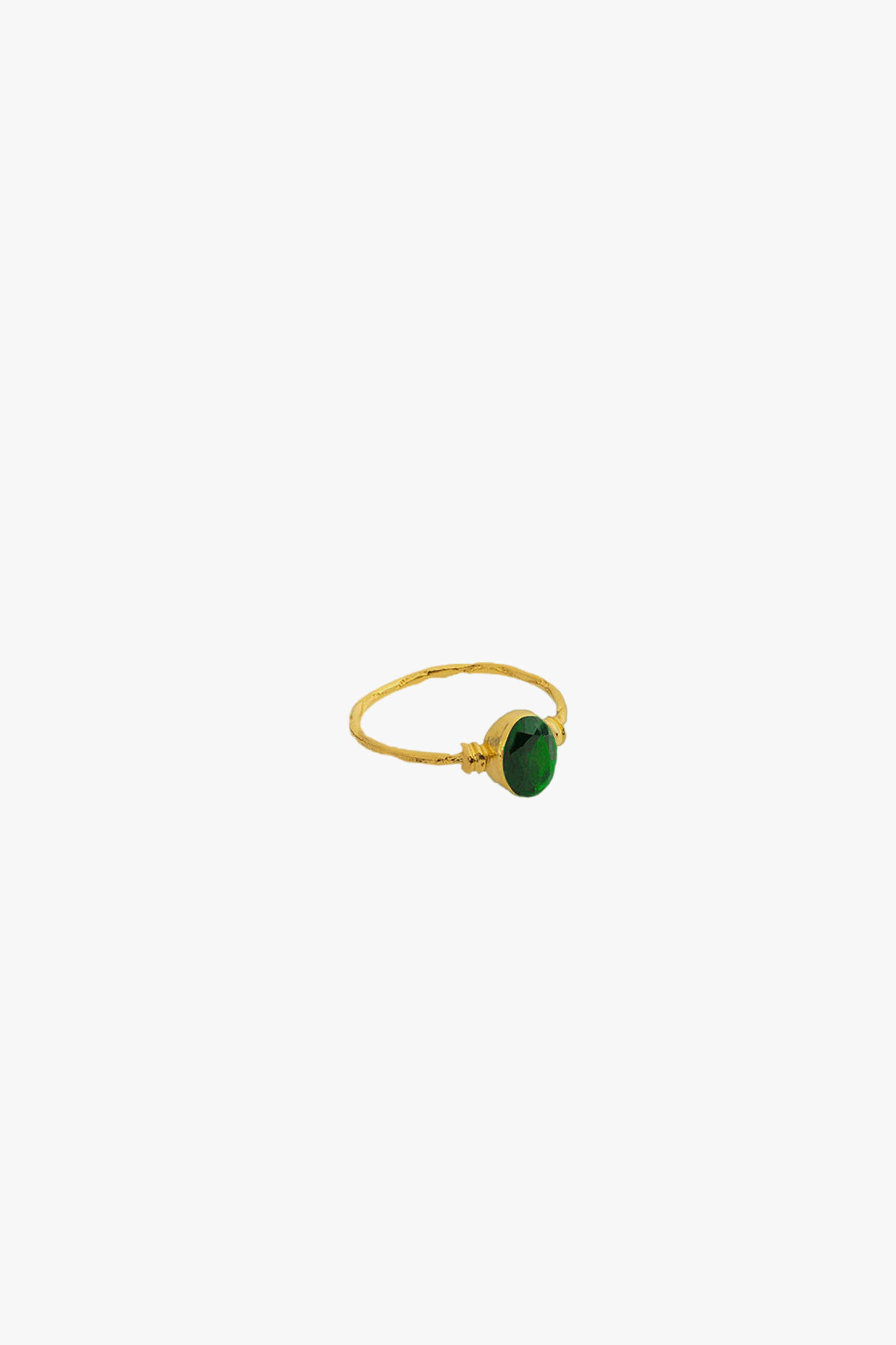 Emerald Gold Ring made by Lora Istanbul