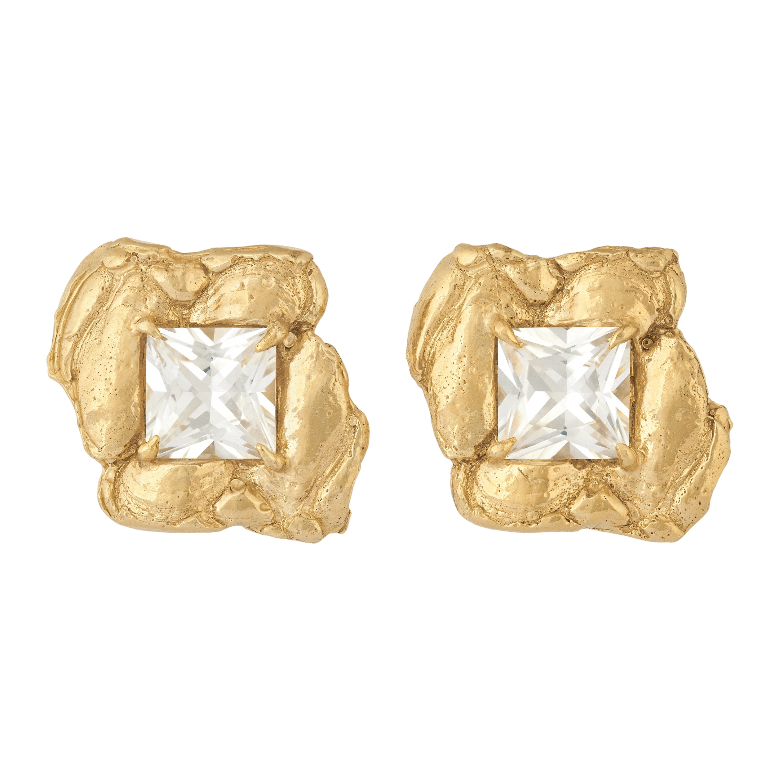 Jaqi White Sapphire Earrings made by Loveness Lee