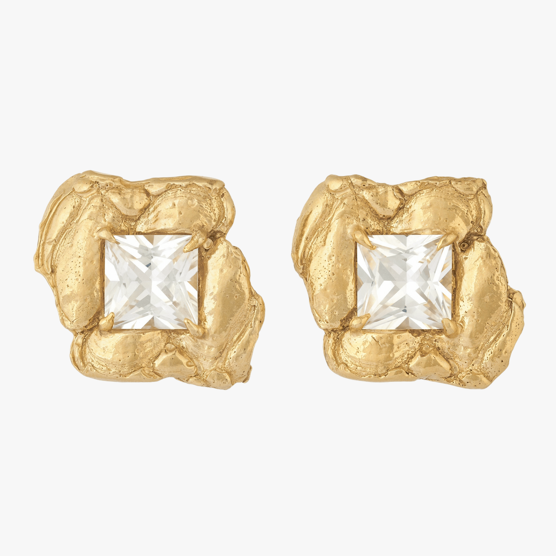 Jaqi White Sapphire Earrings made by Loveness Lee