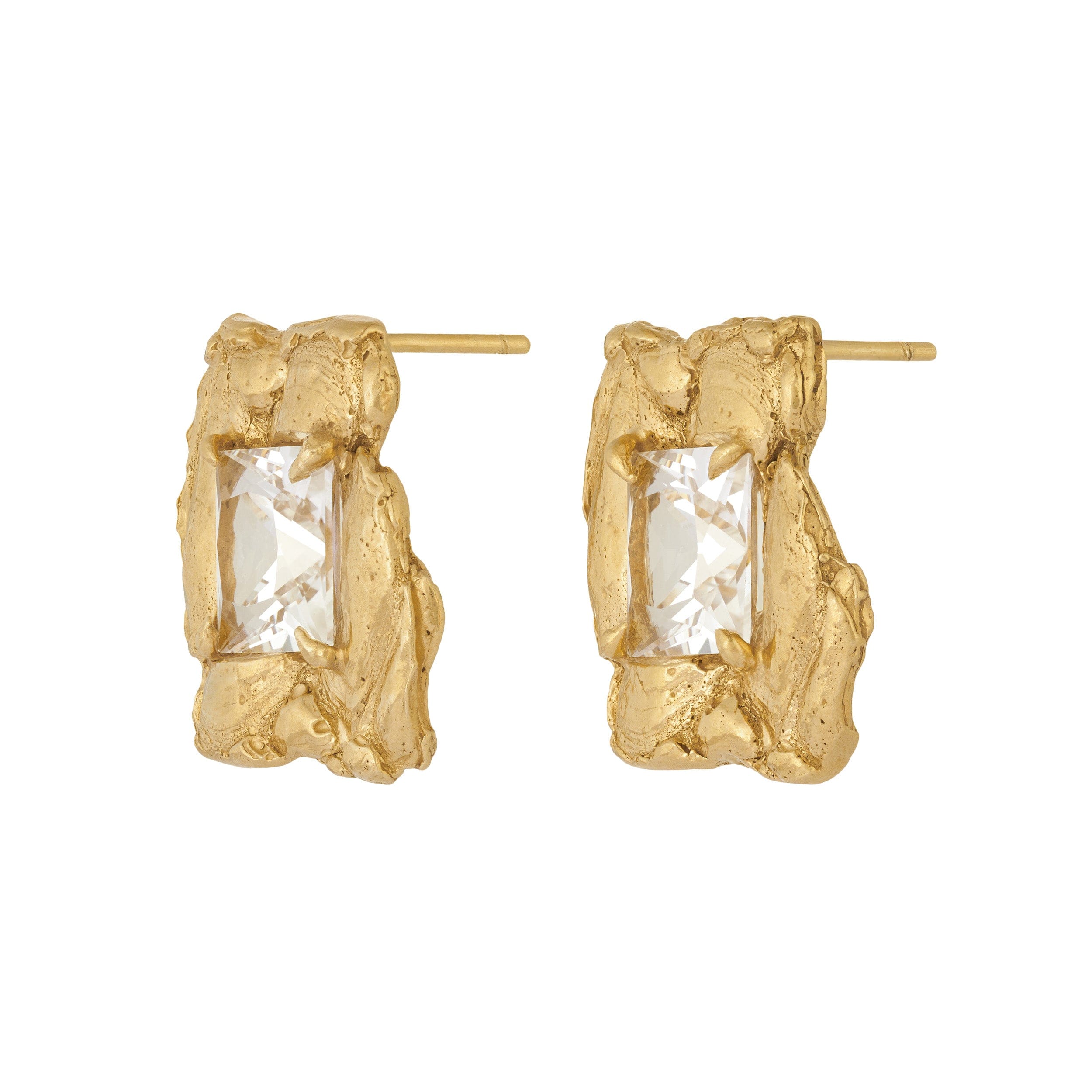 Jaqi White Sapphire Earrings made by Loveness Lee