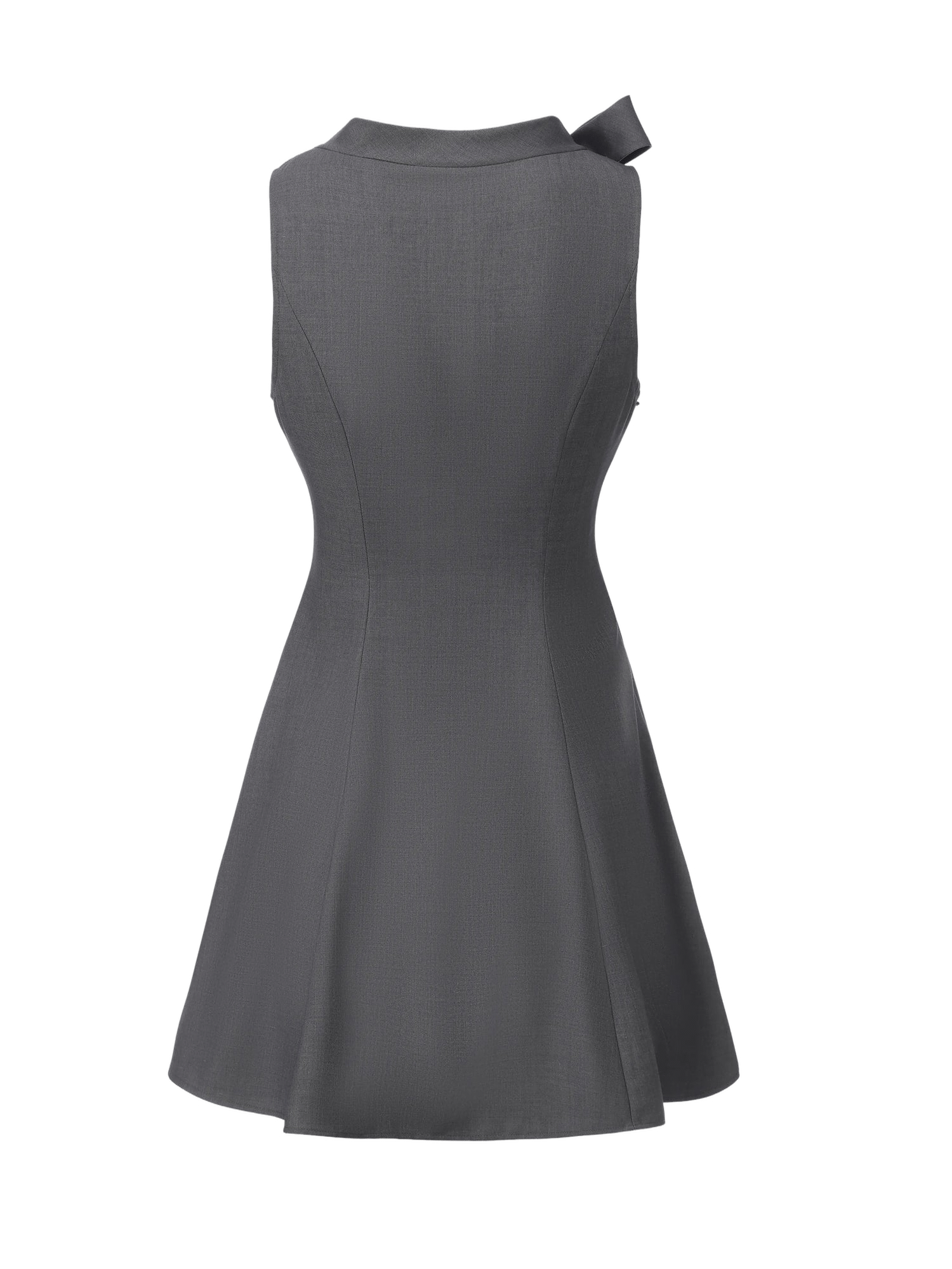 Lenora Bow Grey Mini Dress made by Nana Jacqueline