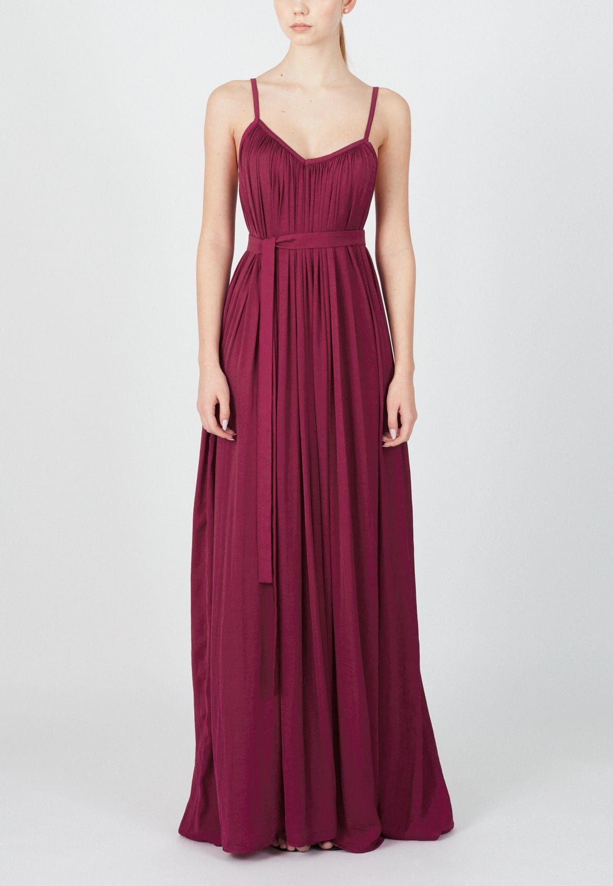 MEFYA flowing pink bridesmaid dress in Red made by UNDRESS