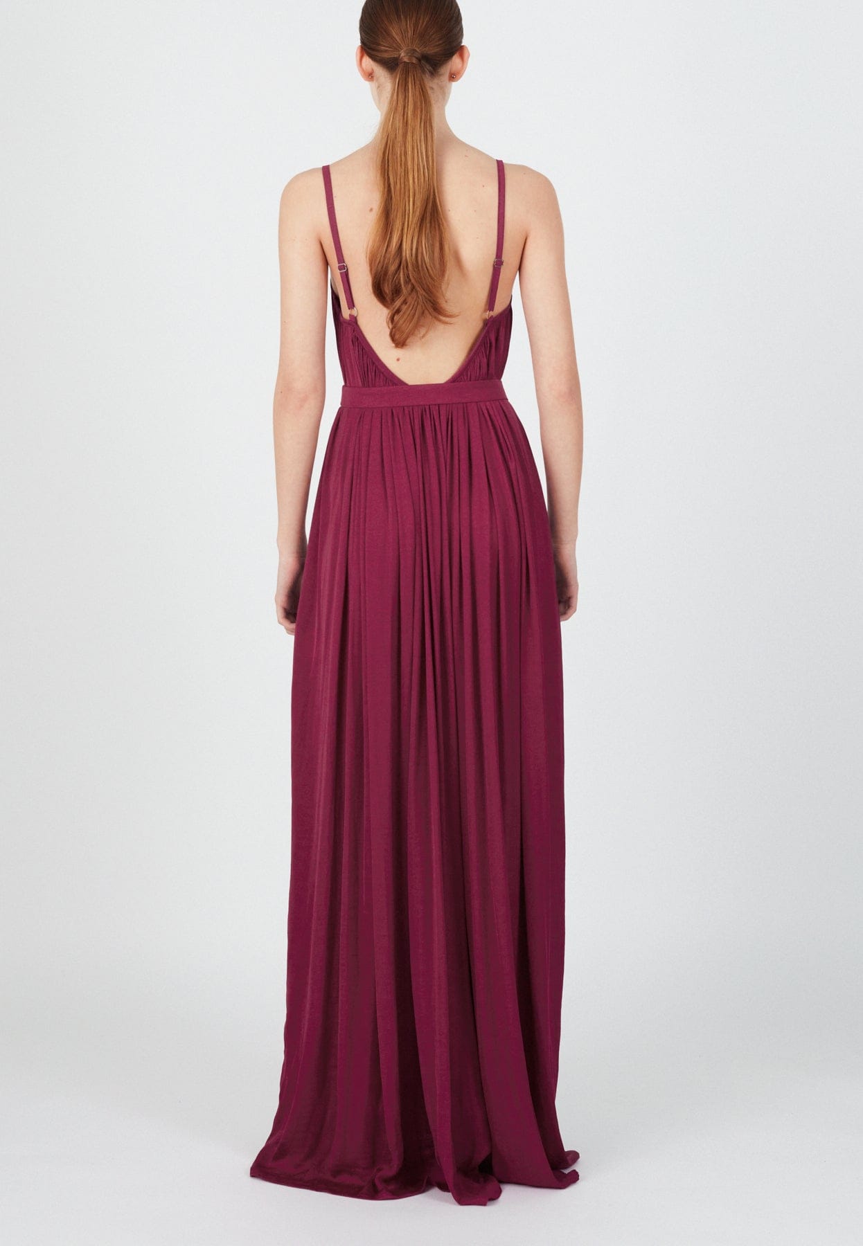 MEFYA flowing pink bridesmaid dress in Red made by UNDRESS