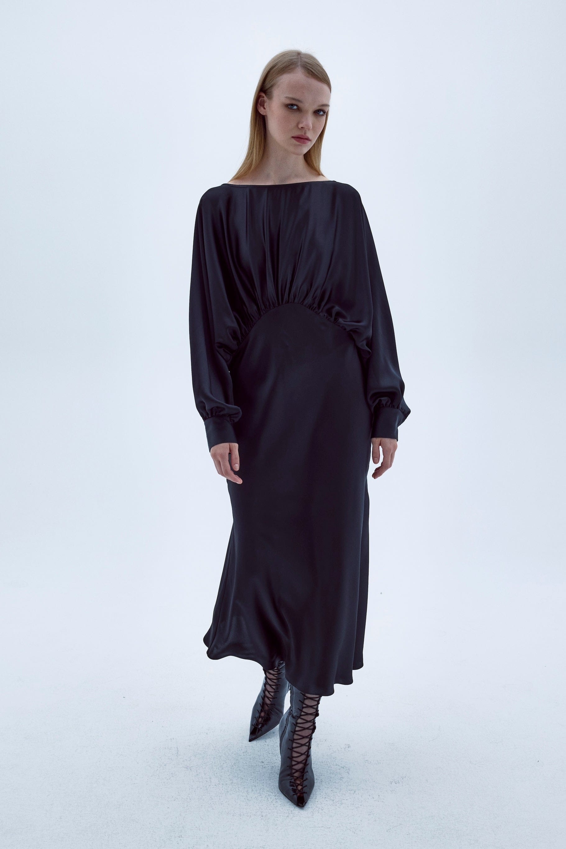 Rhea Satin Dress made by Nazli Ceren