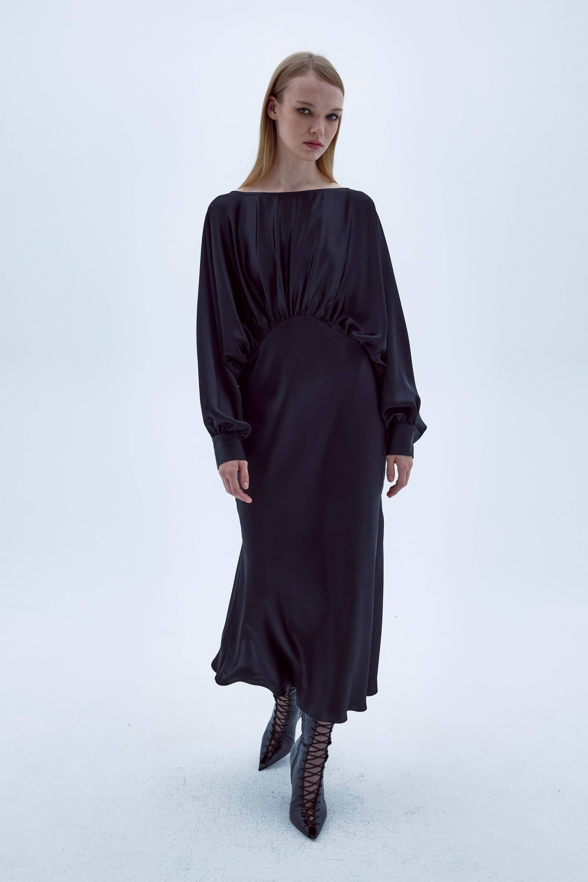 Rhea Satin Dress made by Nazli Ceren