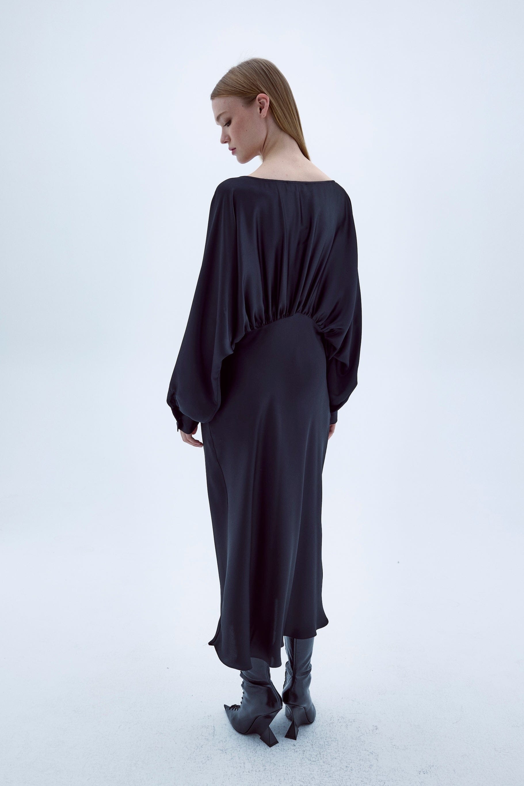 Rhea Satin Dress made by Nazli Ceren