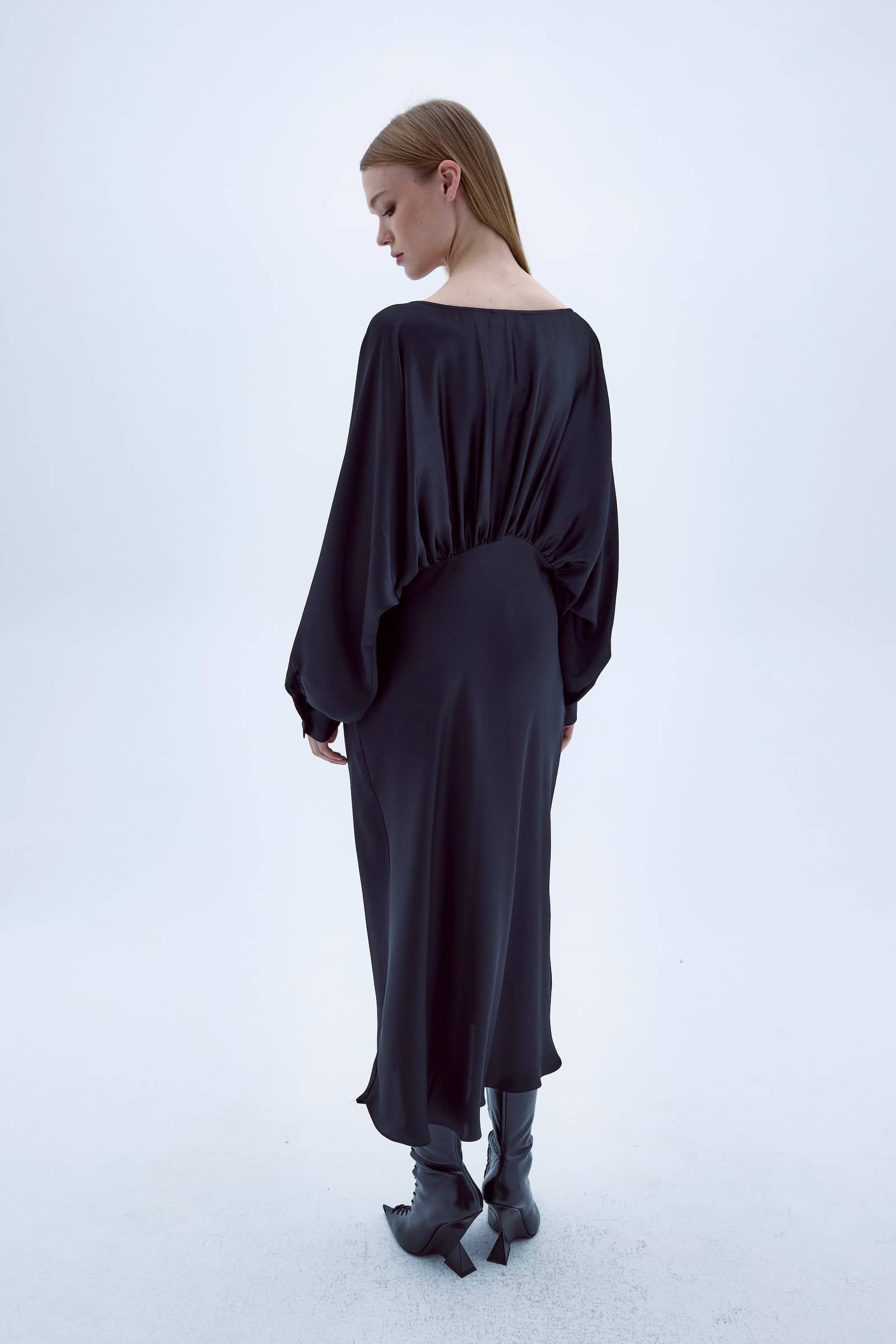 Rhea Satin Dress made by Nazli Ceren