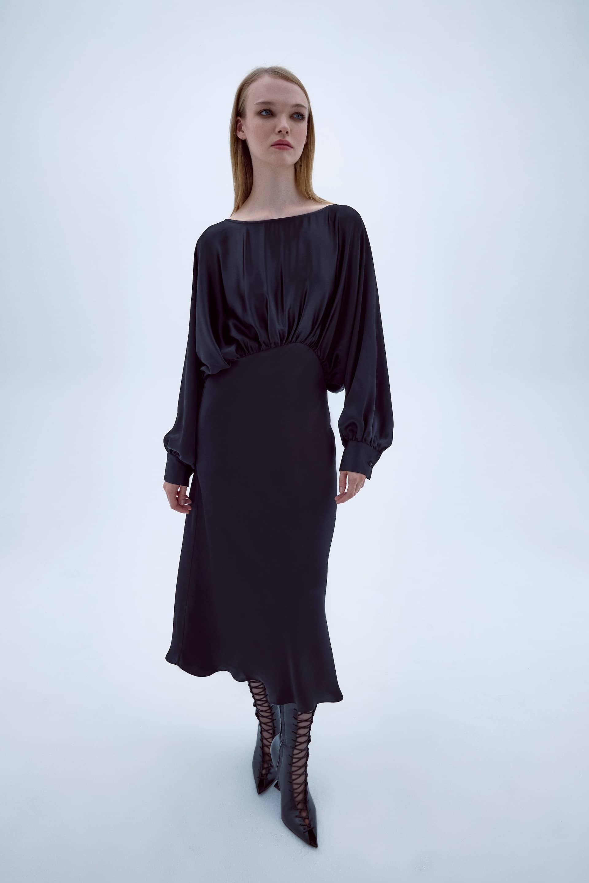 Rhea Satin Dress made by Nazli Ceren