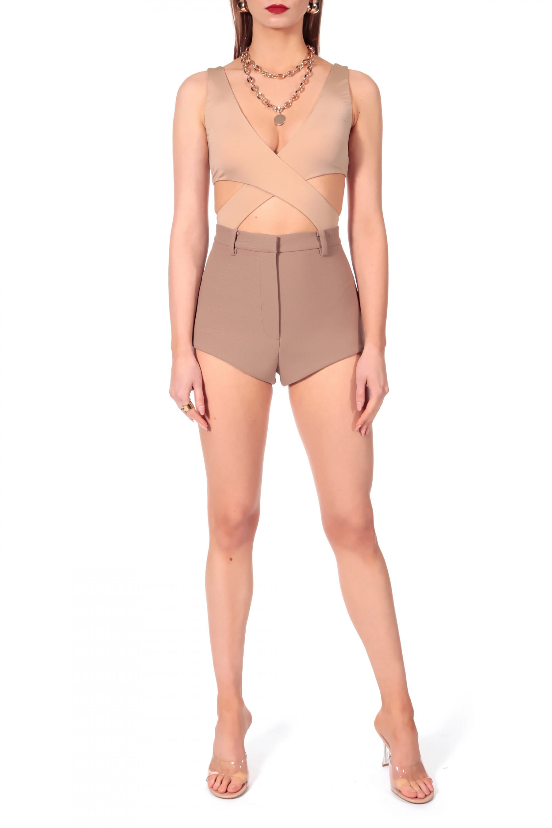 Micro Shorts Cori Classic Beige made by HALEWSKI