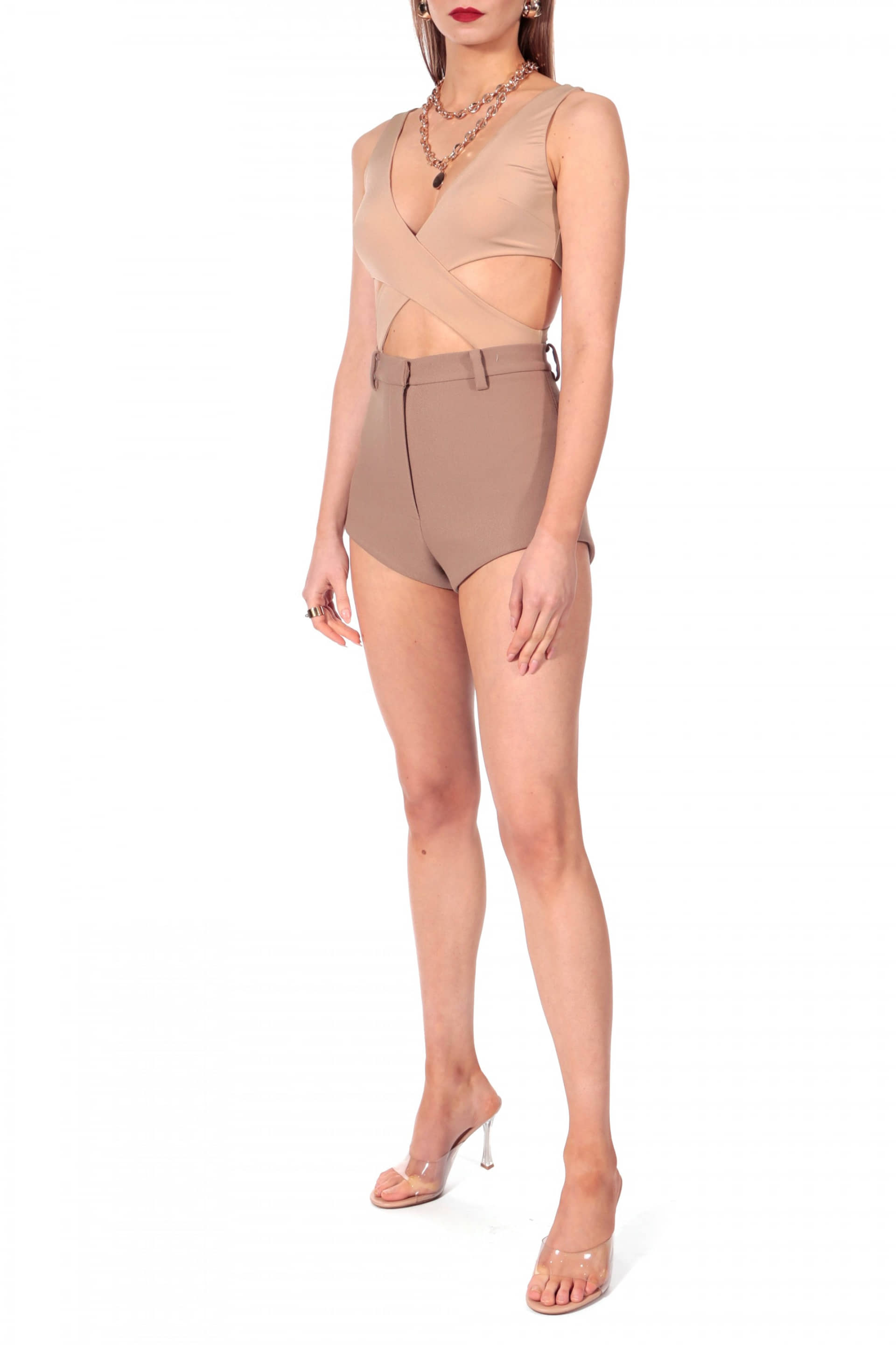 Micro Shorts Cori Classic Beige made by HALEWSKI