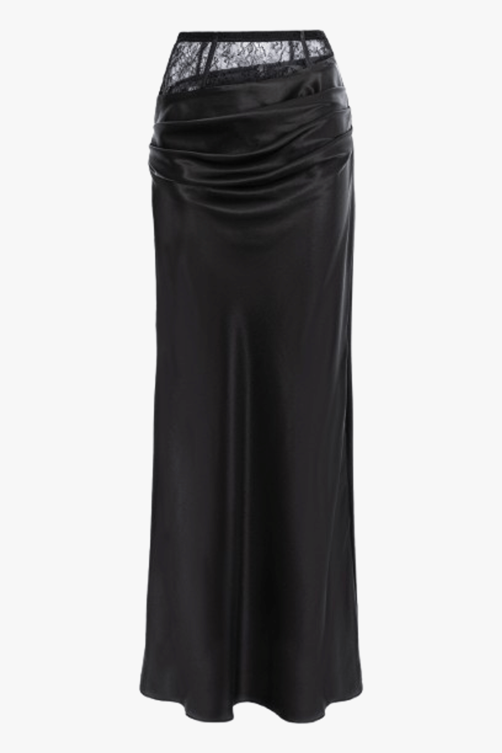Lace & Silk Satin Draped Skirt made by Aureliana