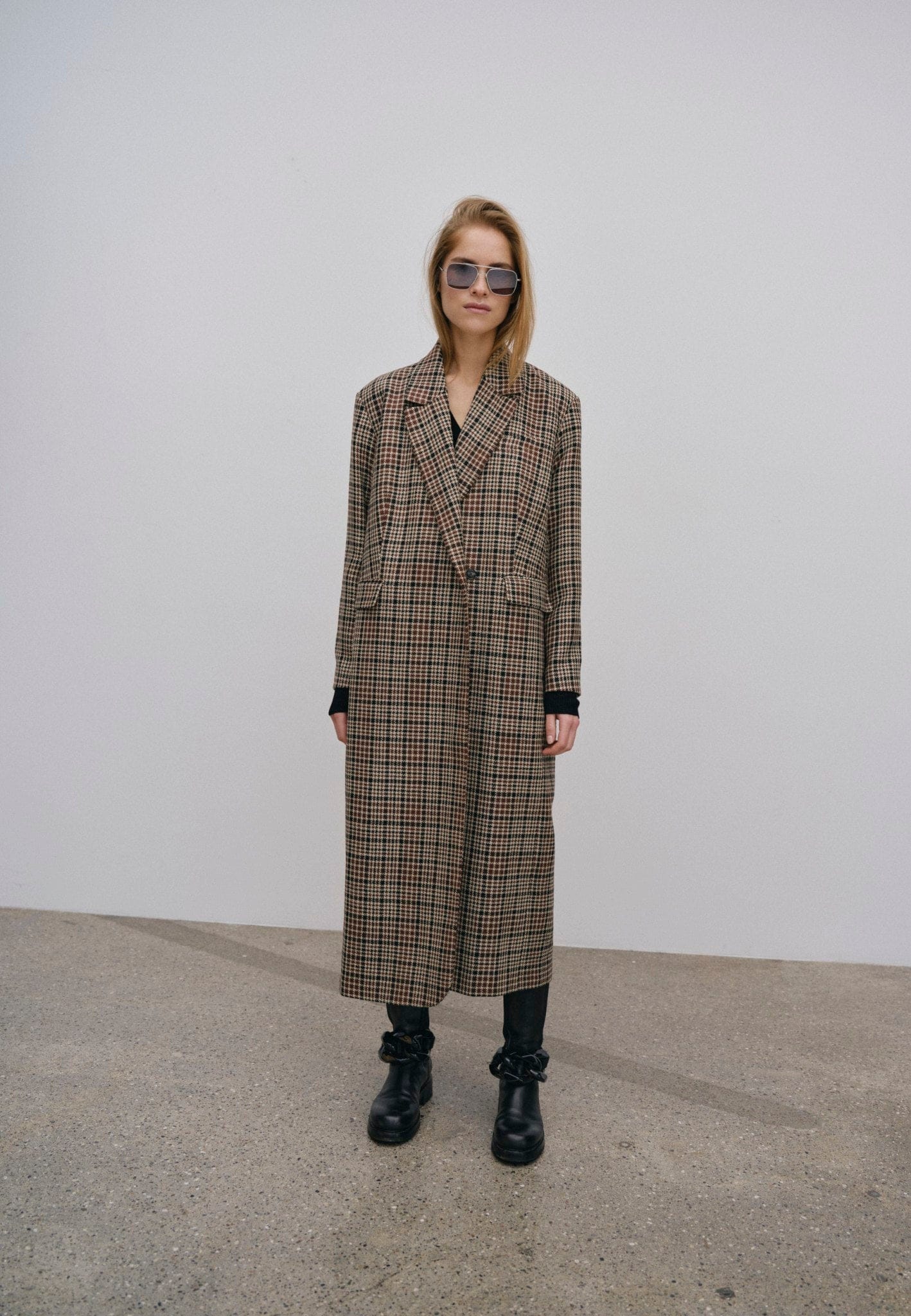 Wanda  Wool Coat - Checks made by HERSKIND