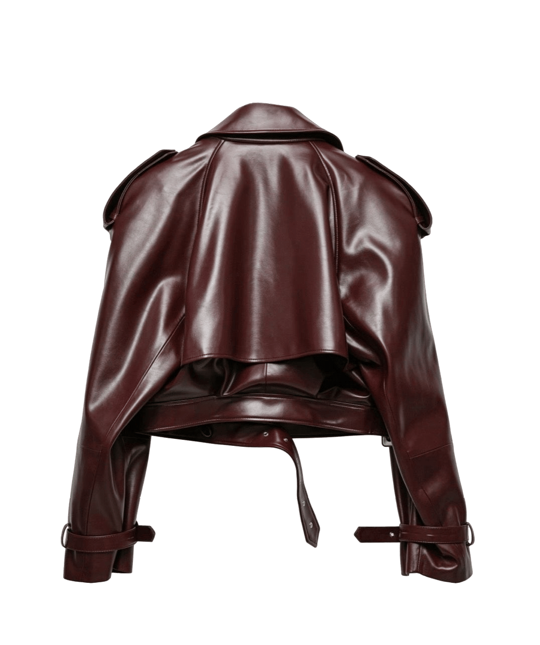 AFTERHOURS | Cropped trench leather jacket | Women's Leather