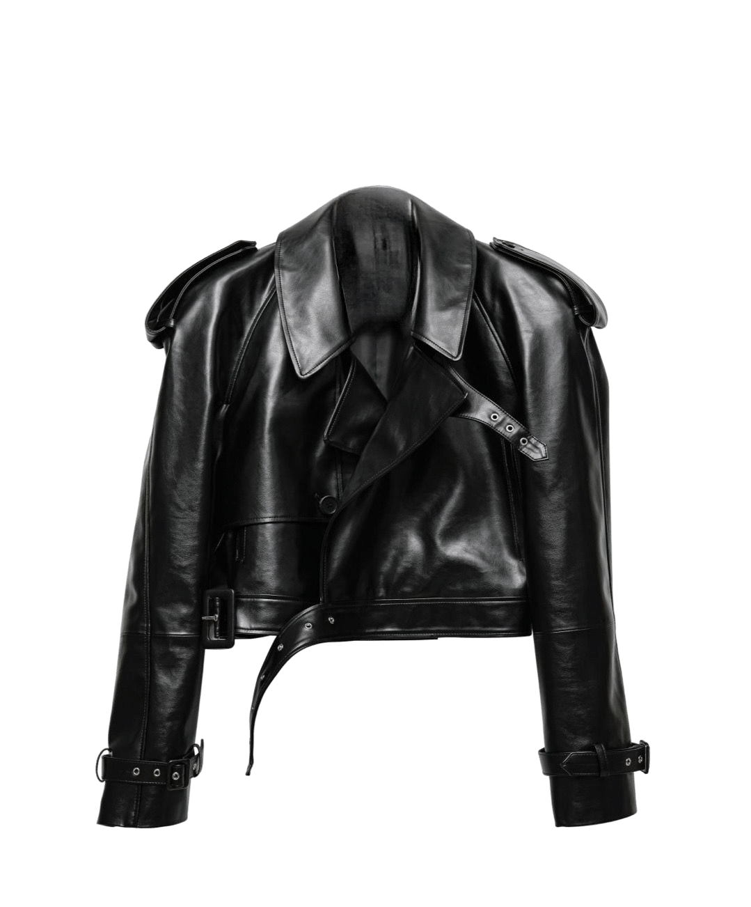 AFTERHOURS | Cropped trench leather jacket | Women's Leather