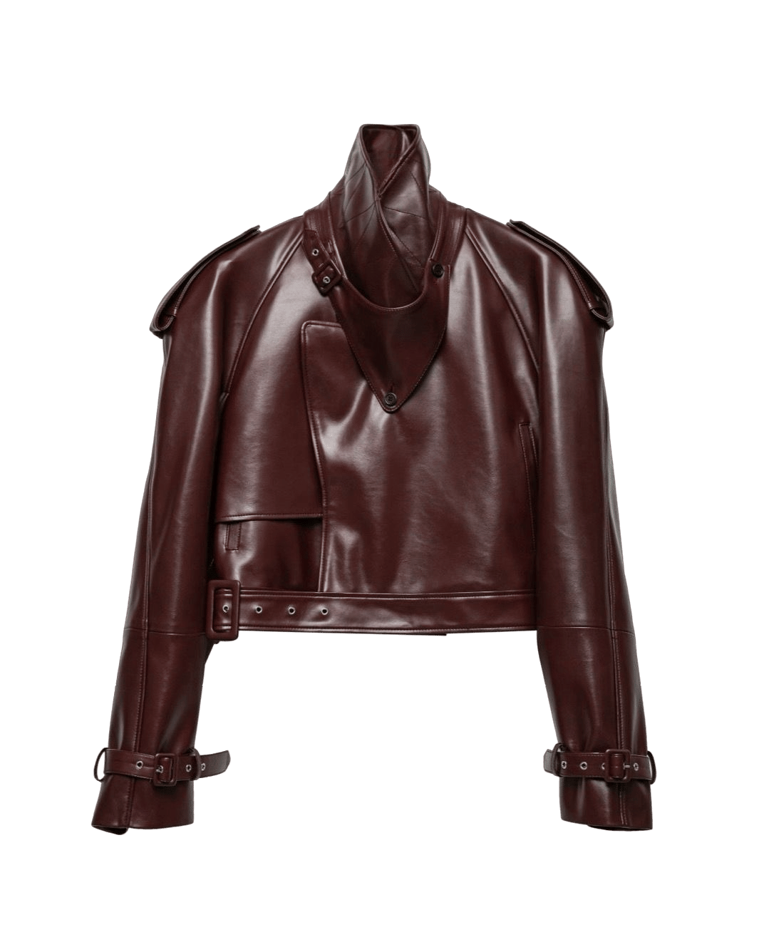 AFTERHOURS | Cropped trench leather jacket | Women's Leather