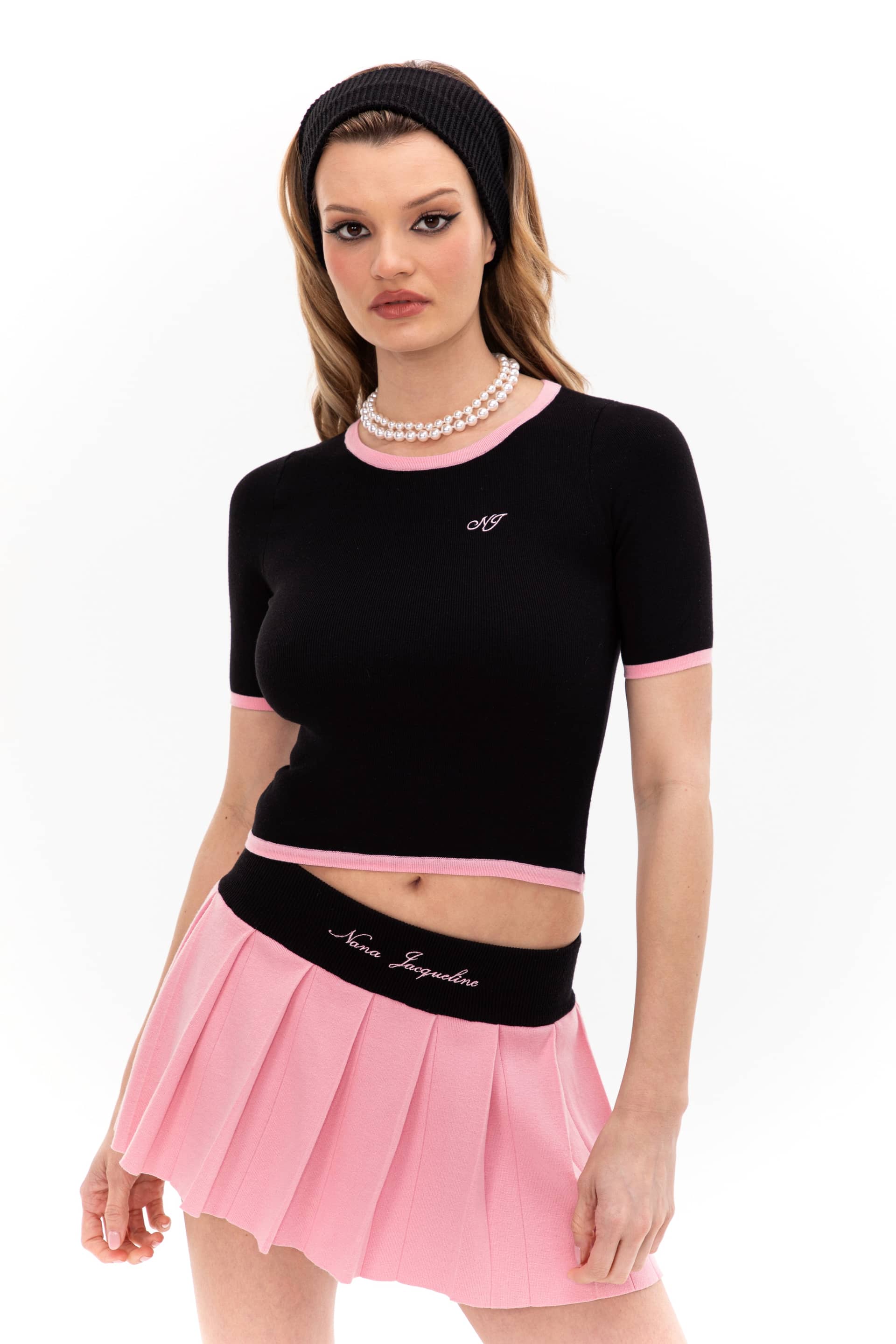 Luna Top (Black & Pink) made by Nana Jacqueline