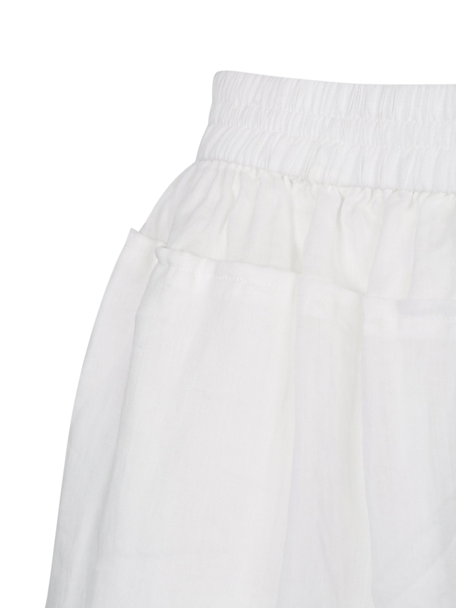 WHITE RAMIE ULTRA WIDE-LEG TROUSERS made by YIBRI