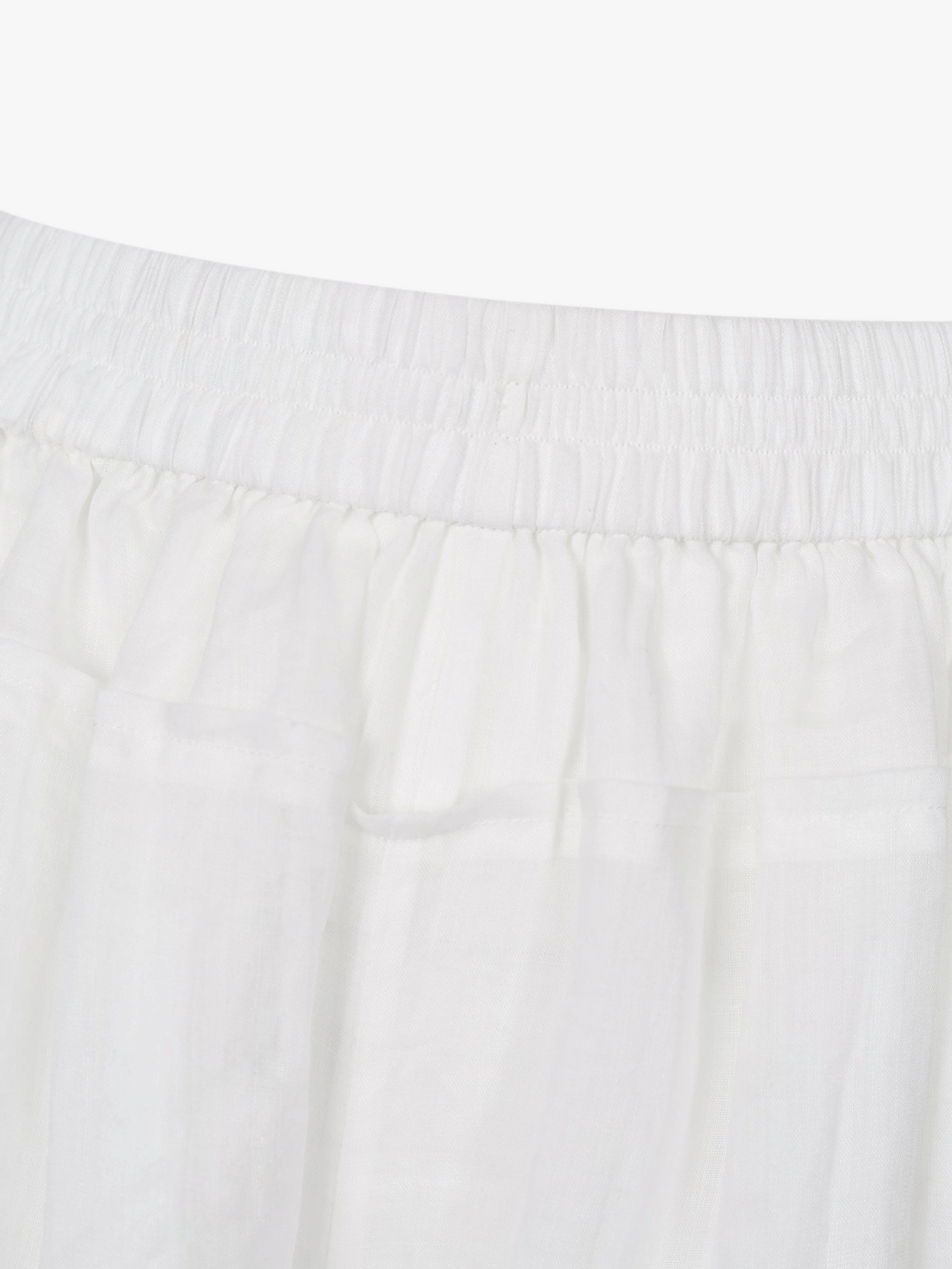 WHITE RAMIE ULTRA WIDE-LEG TROUSERS made by YIBRI