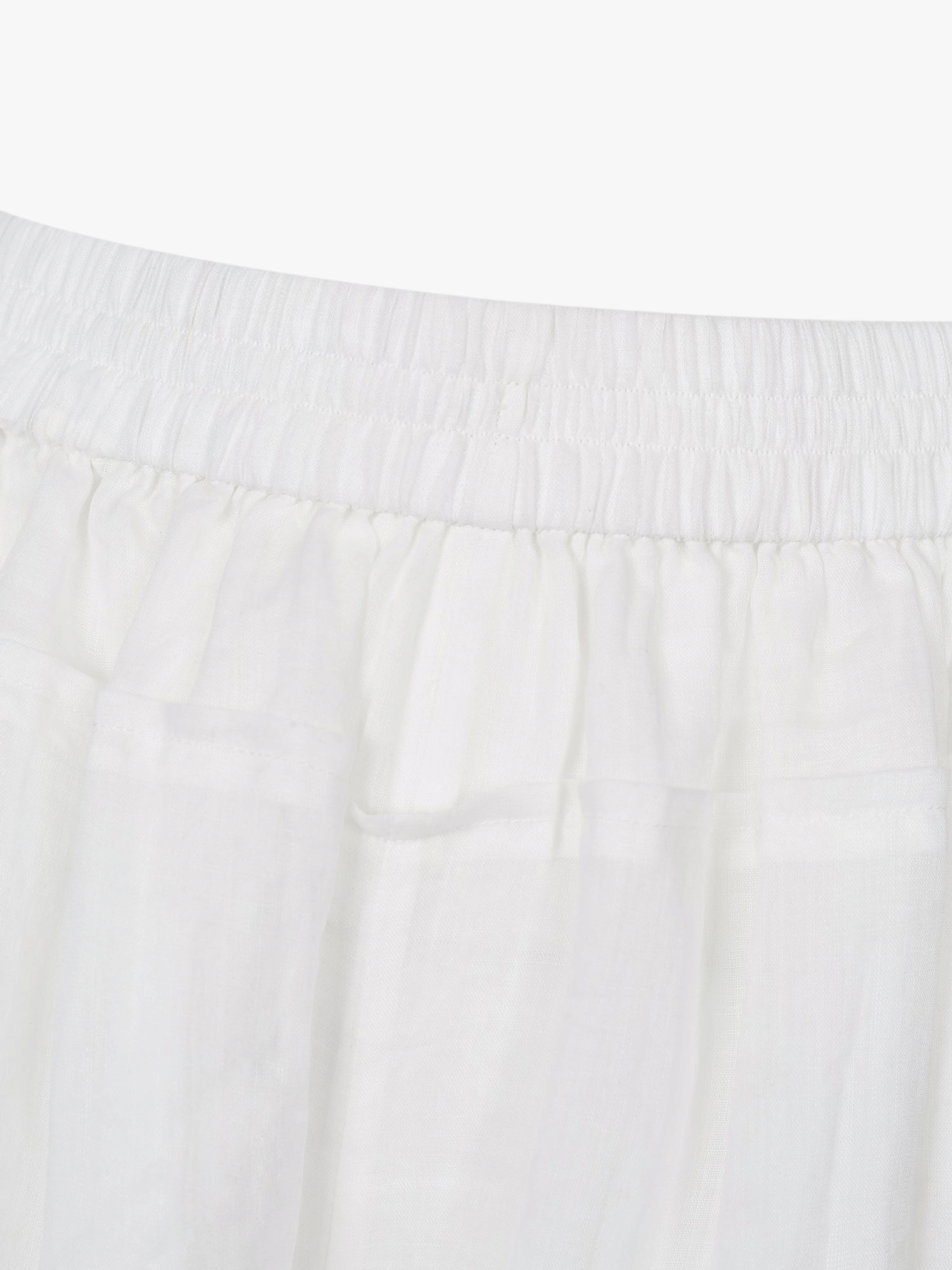 WHITE RAMIE ULTRA WIDE-LEG TROUSERS made by YIBRI
