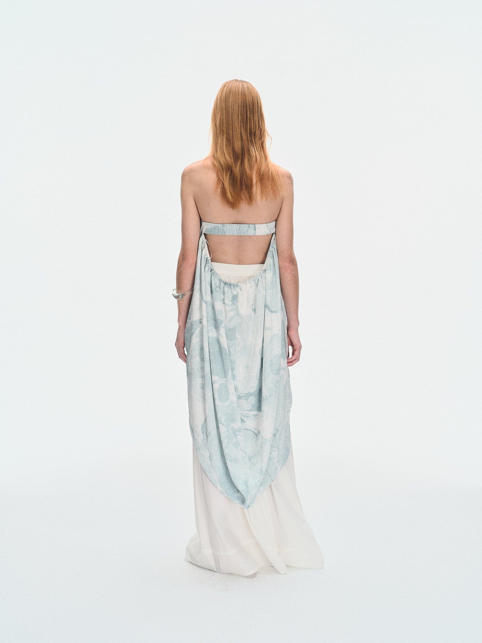 WHITE RAMIE ULTRA WIDE-LEG TROUSERS made by YIBRI