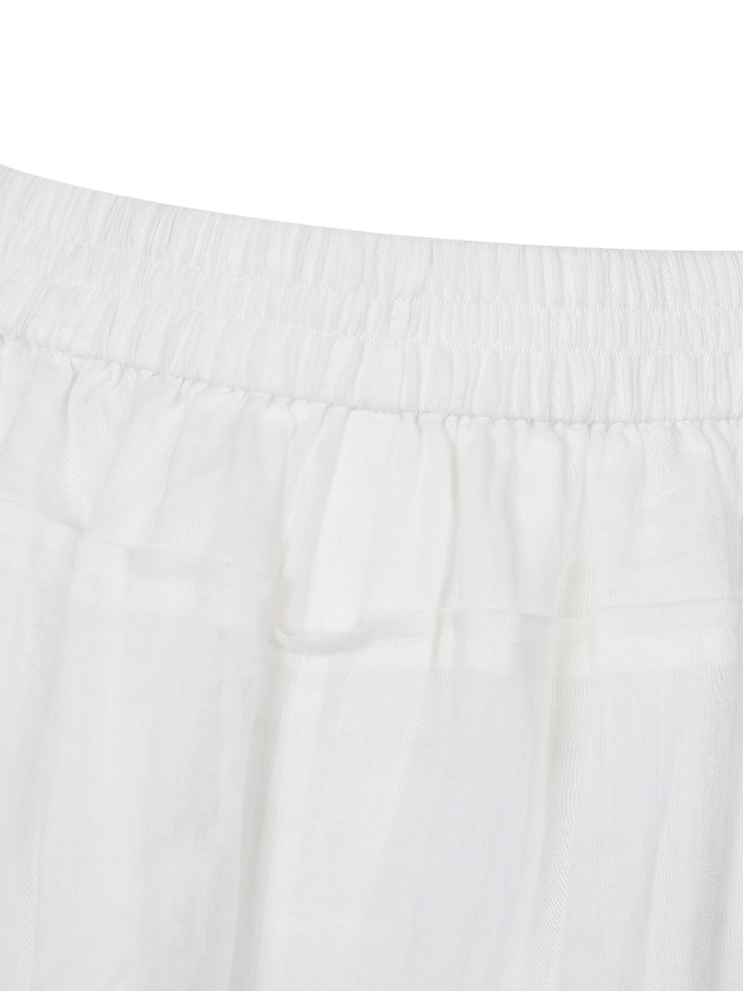 WHITE RAMIE ULTRA WIDE-LEG TROUSERS made by YIBRI