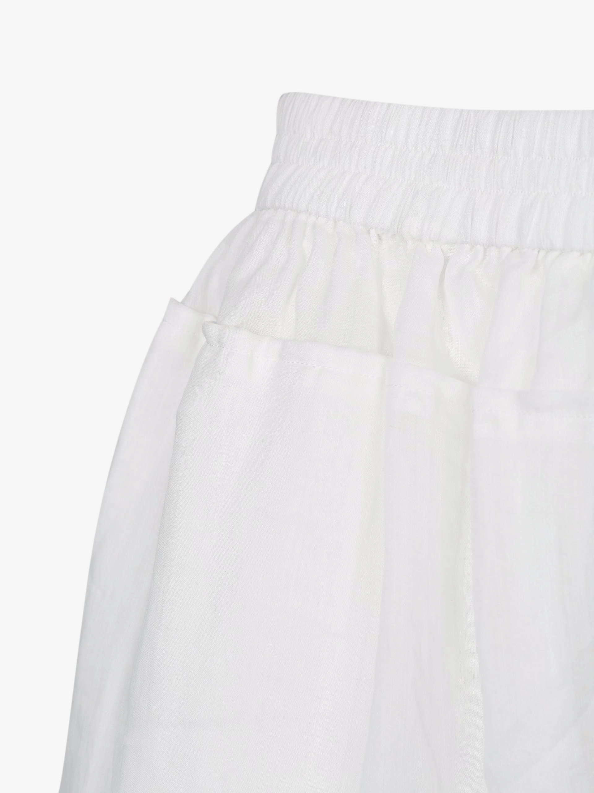 WHITE RAMIE ULTRA WIDE-LEG TROUSERS made by YIBRI