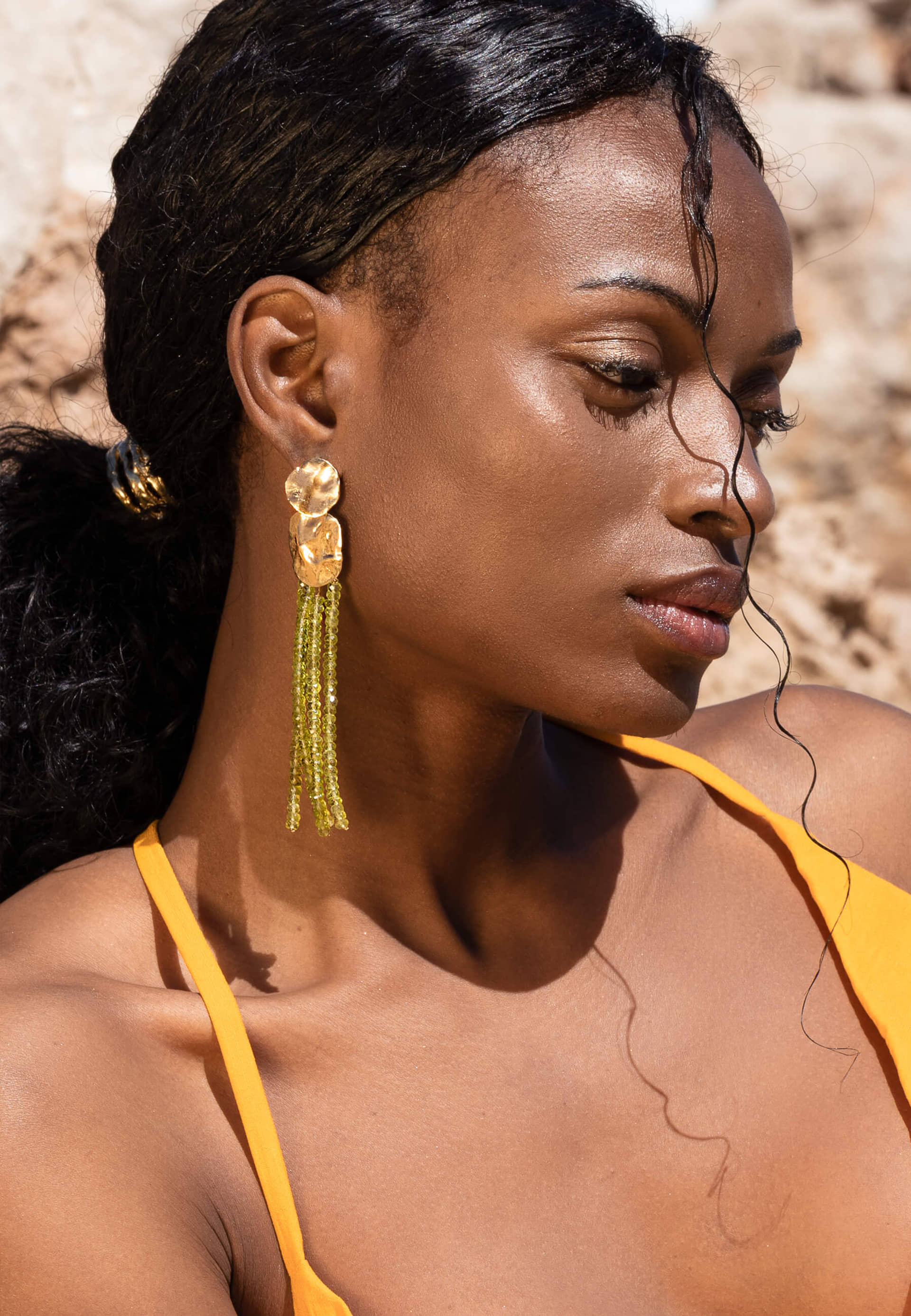 Liliana Green Earrings made by Lavani Jewels