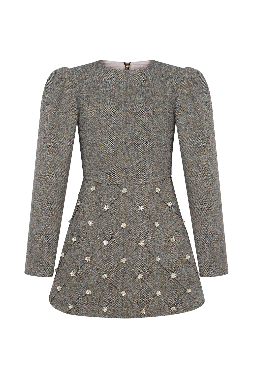 MINI DRESS with flower decorations made by Guranda