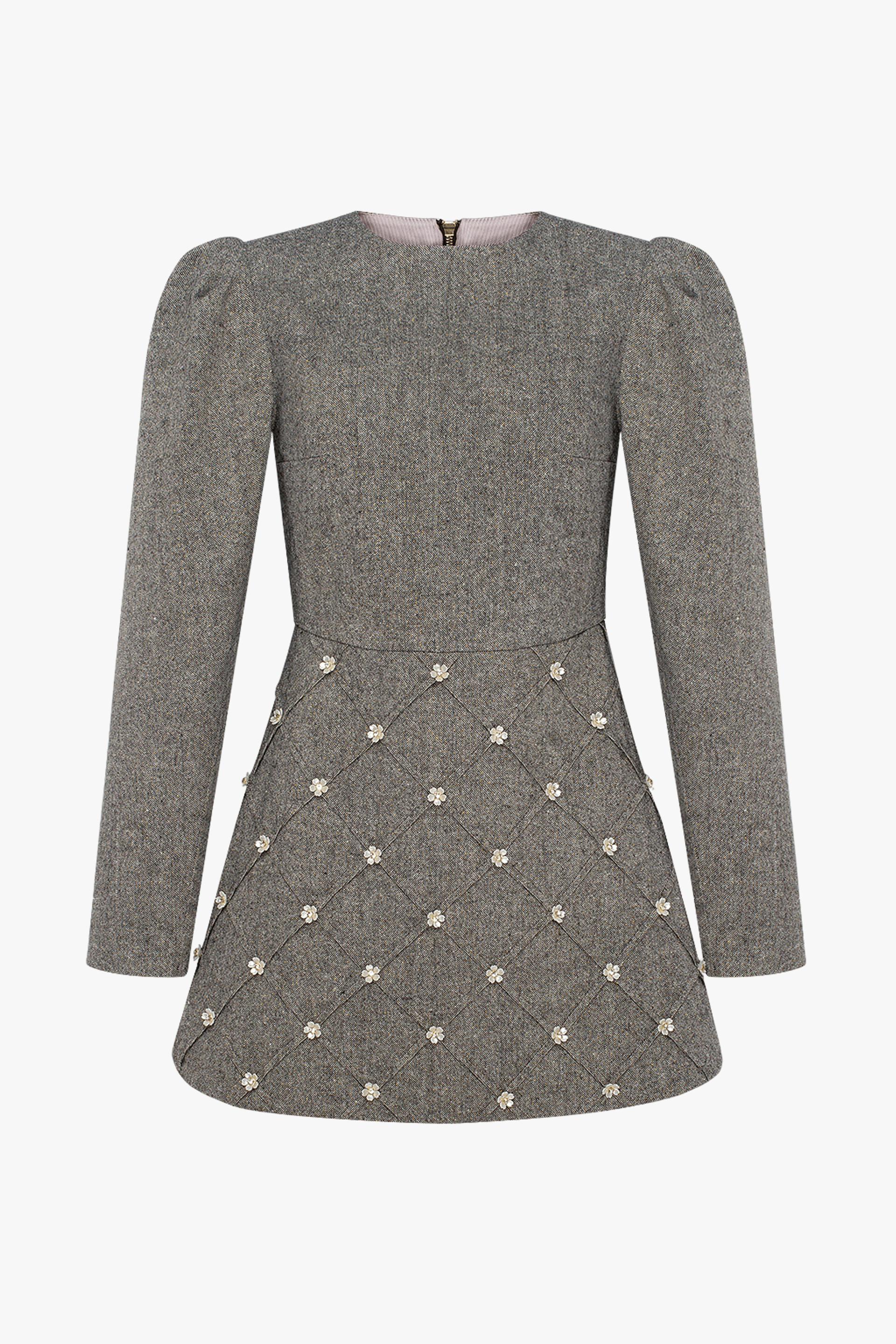 MINI DRESS with flower decorations made by Guranda