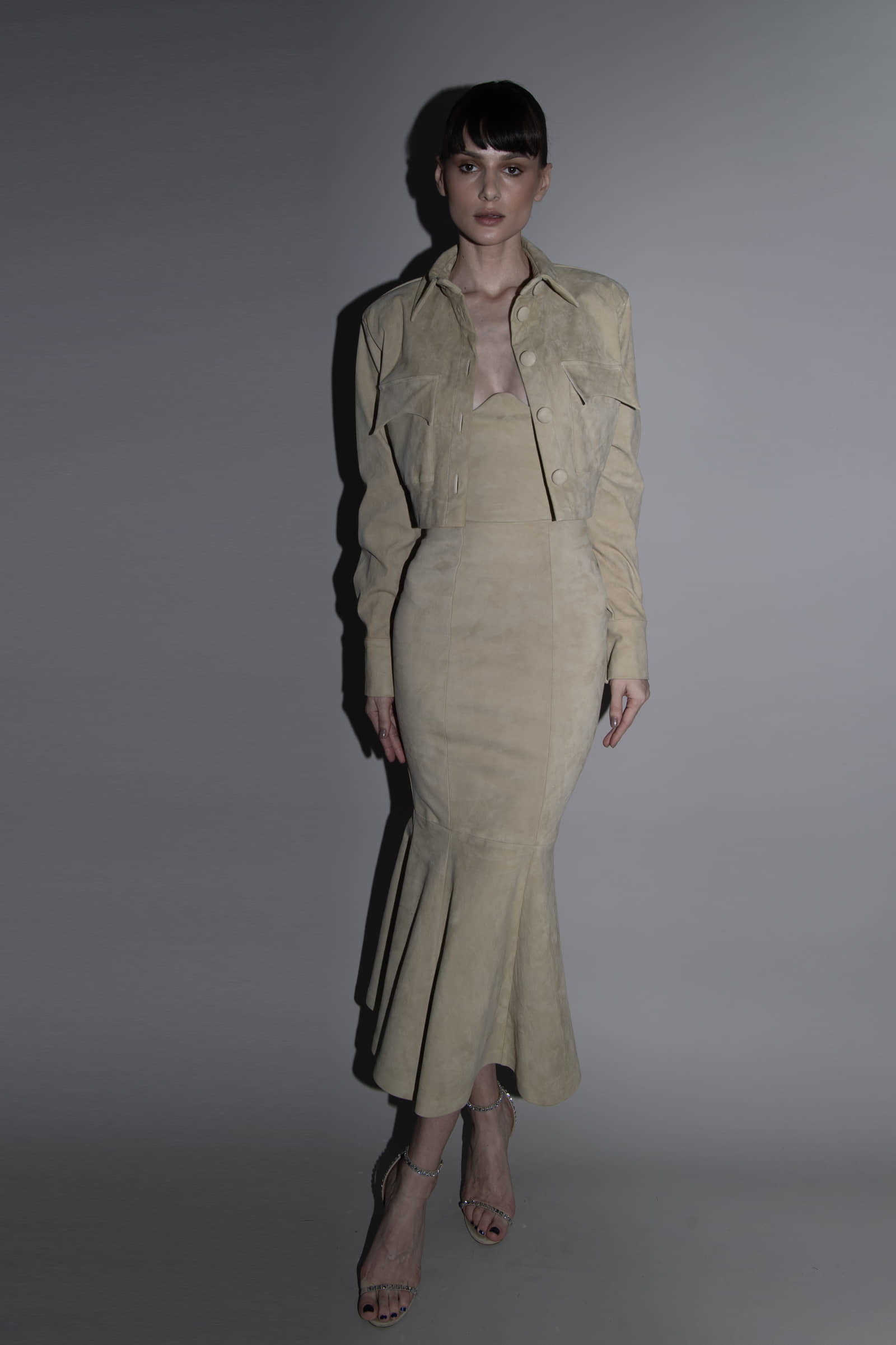 SUEDE OVERSHIRT in Beige made by Vestiaire d'un Oiseau Libre