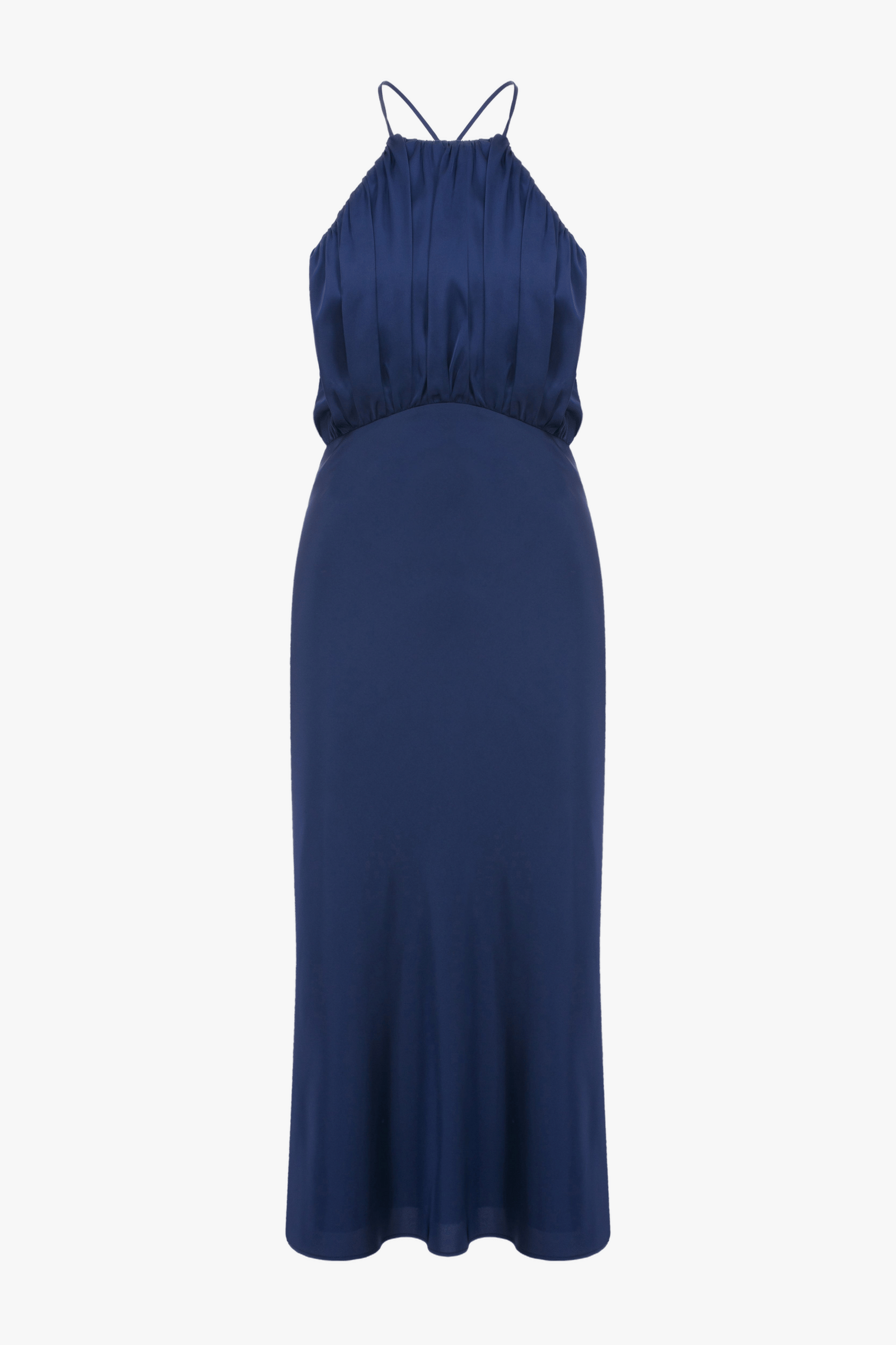 Reese Satin Dress Parisian Blue made by Nazli Ceren