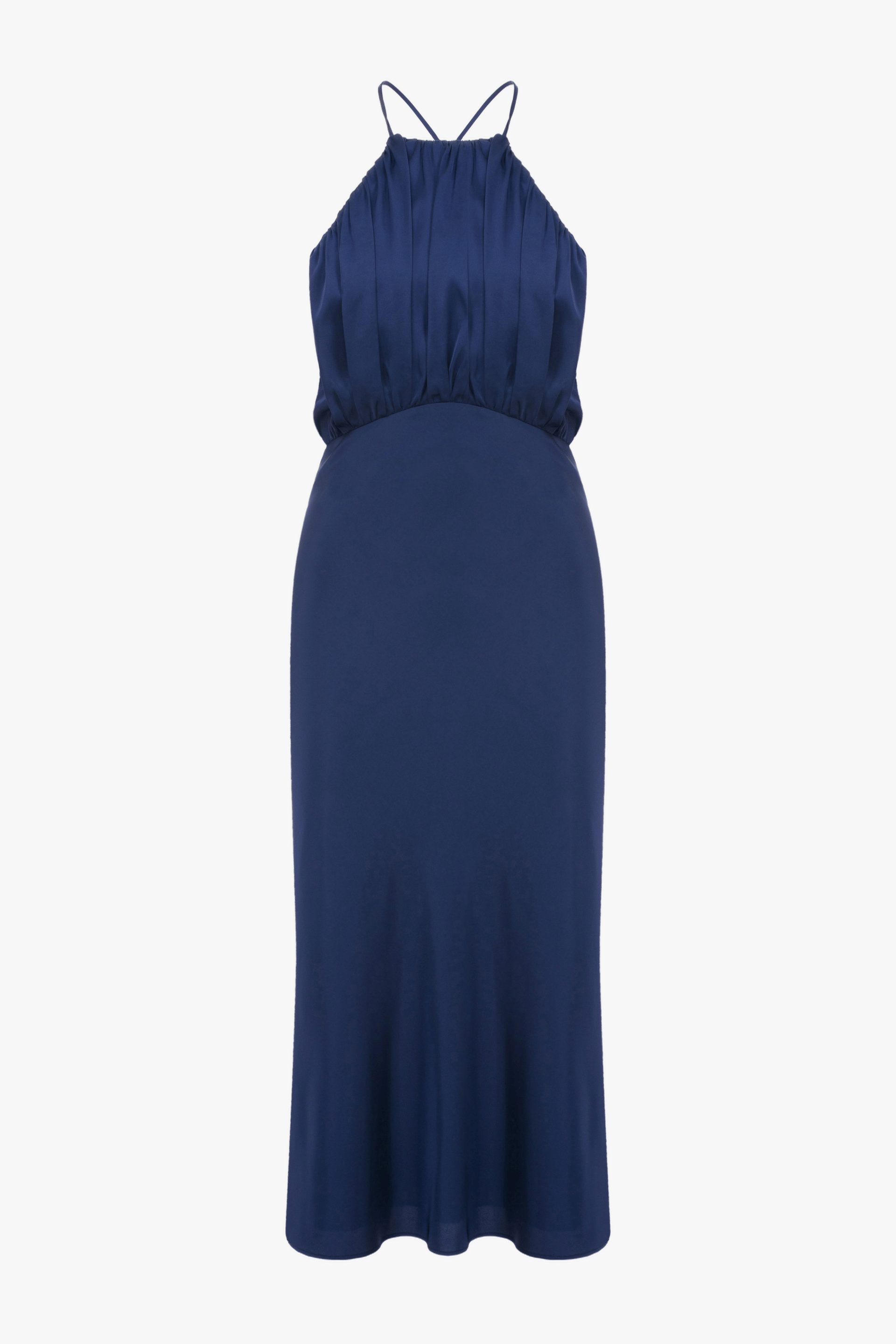 Reese Satin Dress Parisian Blue made by Nazli Ceren