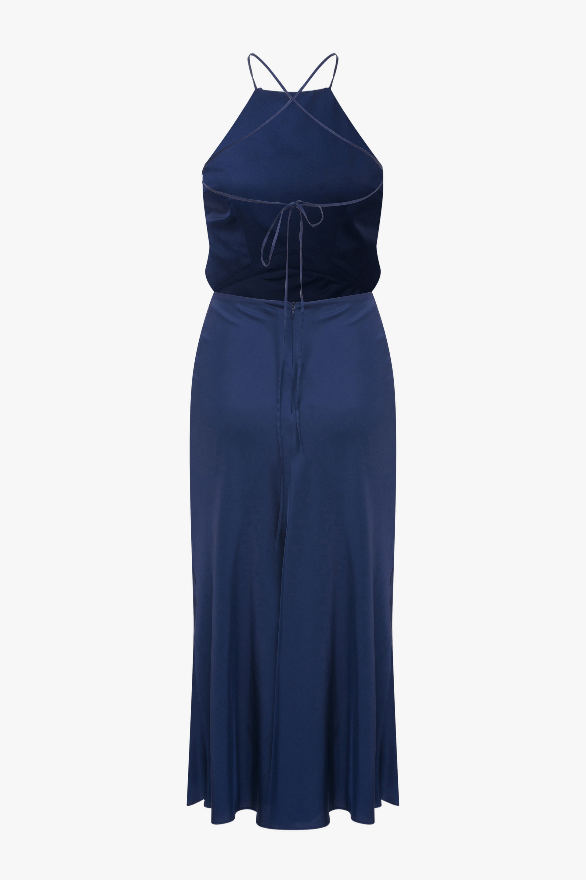 Reese Satin Dress Parisian Blue made by Nazli Ceren