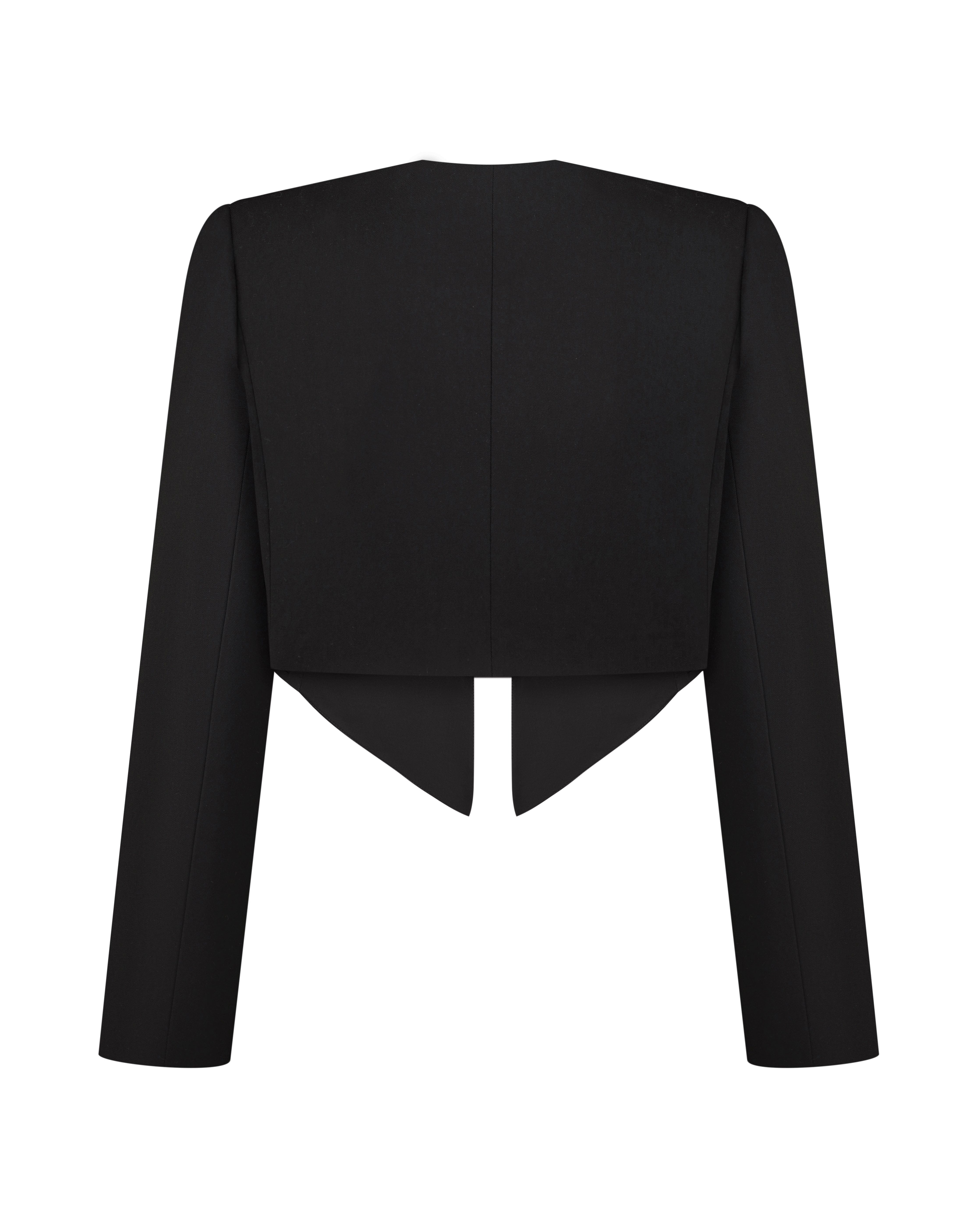 Cropped Crystal-Embellished Blazer made by NDS The Label