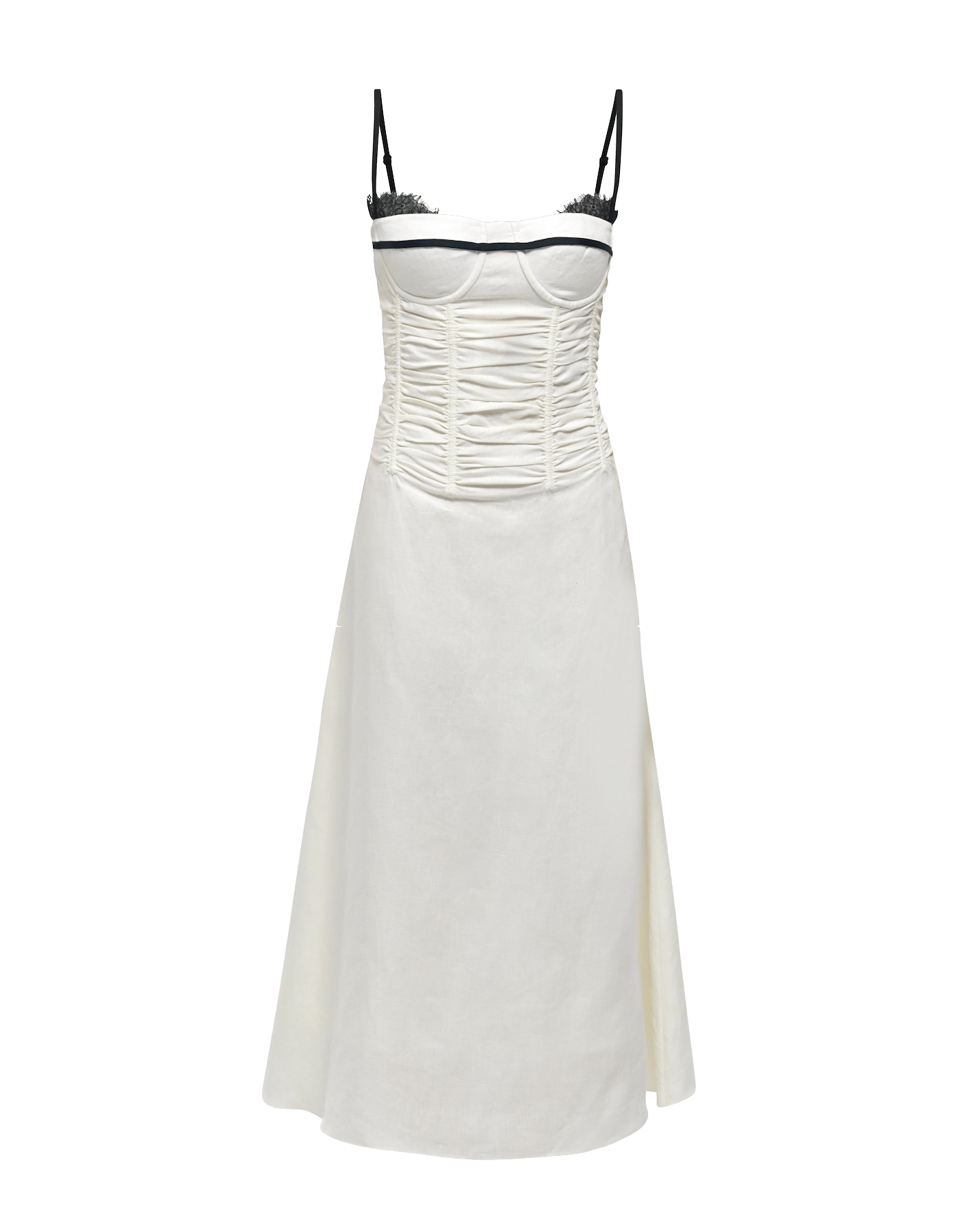 IMA White Linen A-line Corset Dress made by MAET
