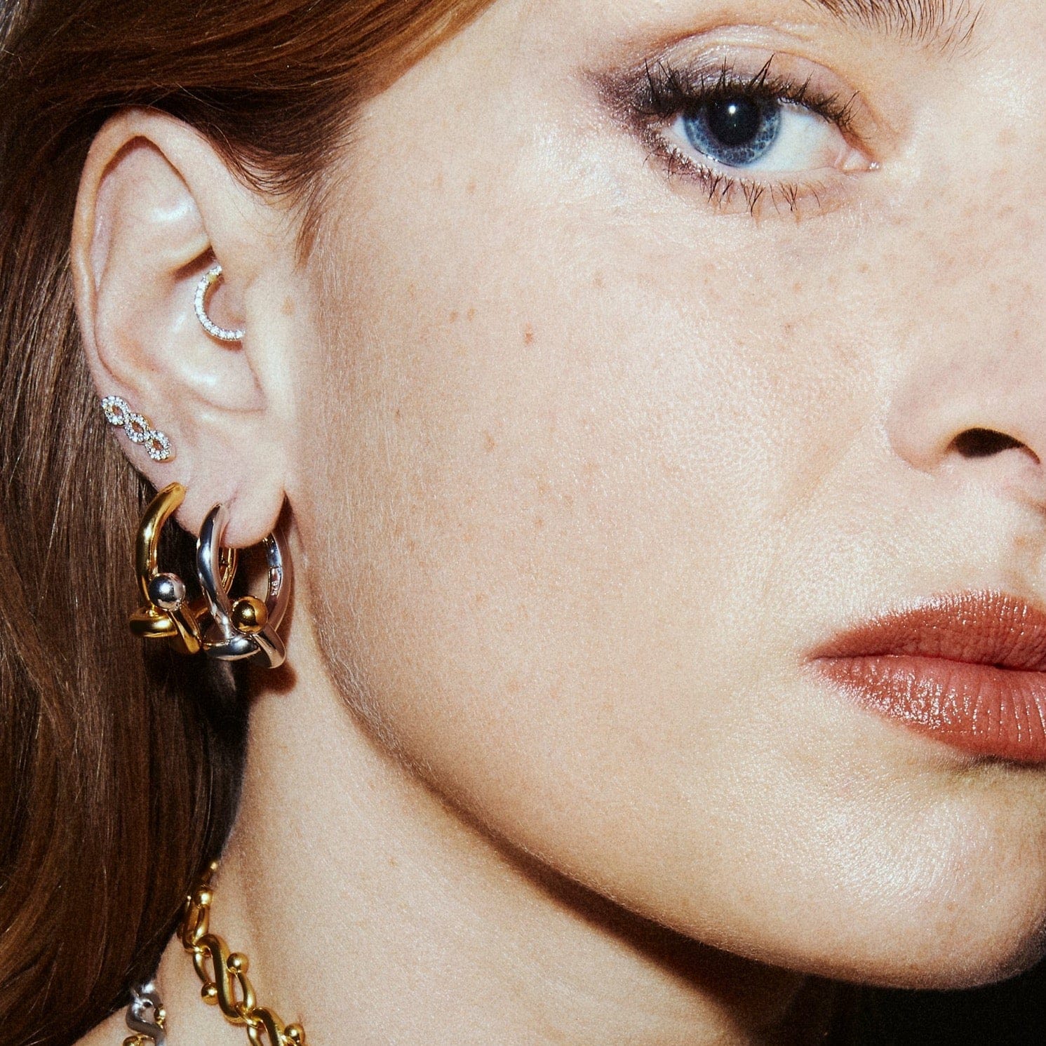 HENOSIS LABRET - WHITE DIAMOND & YELLOW/WHITE GOLD made by ENNUI