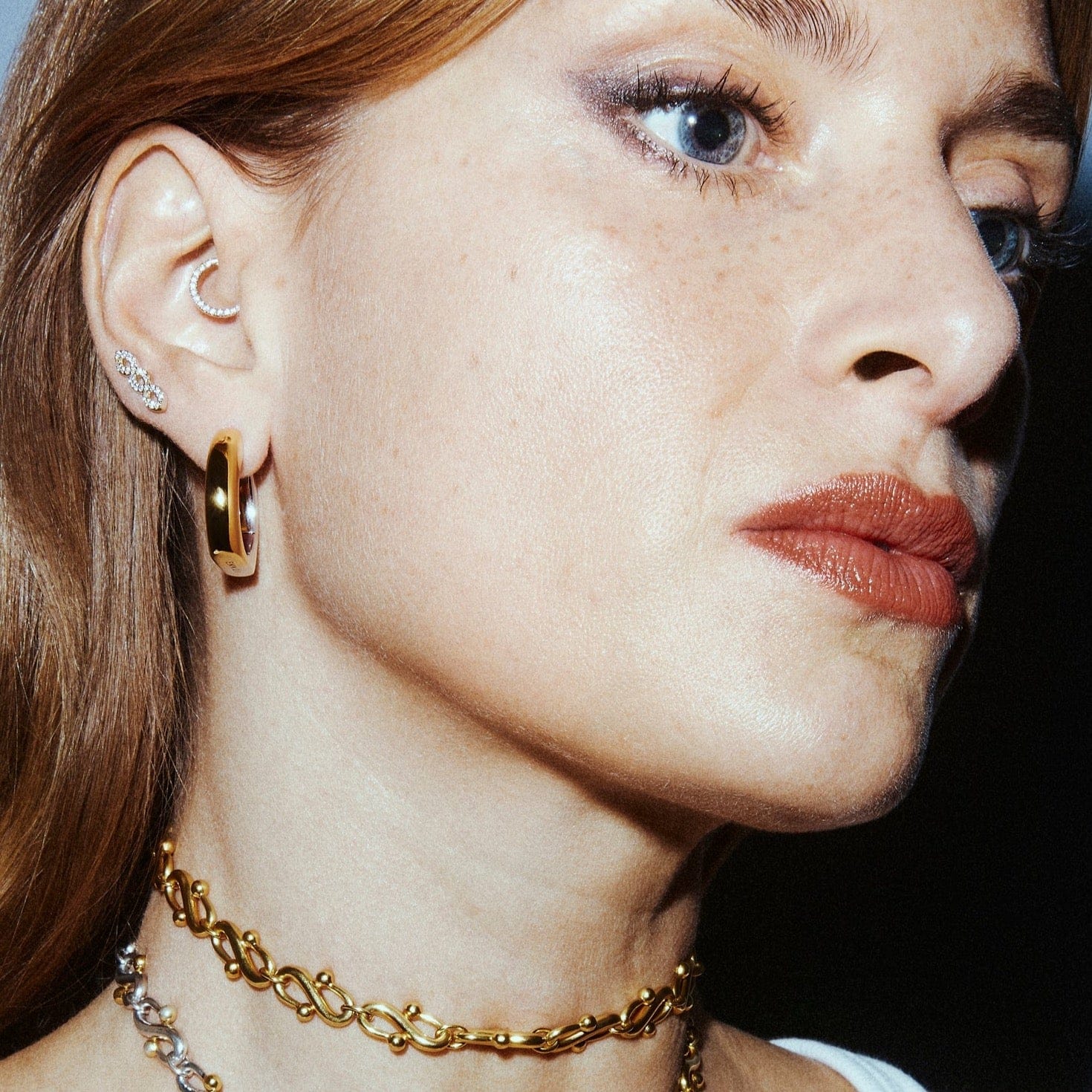 HENOSIS LABRET - WHITE DIAMOND & YELLOW/WHITE GOLD made by ENNUI