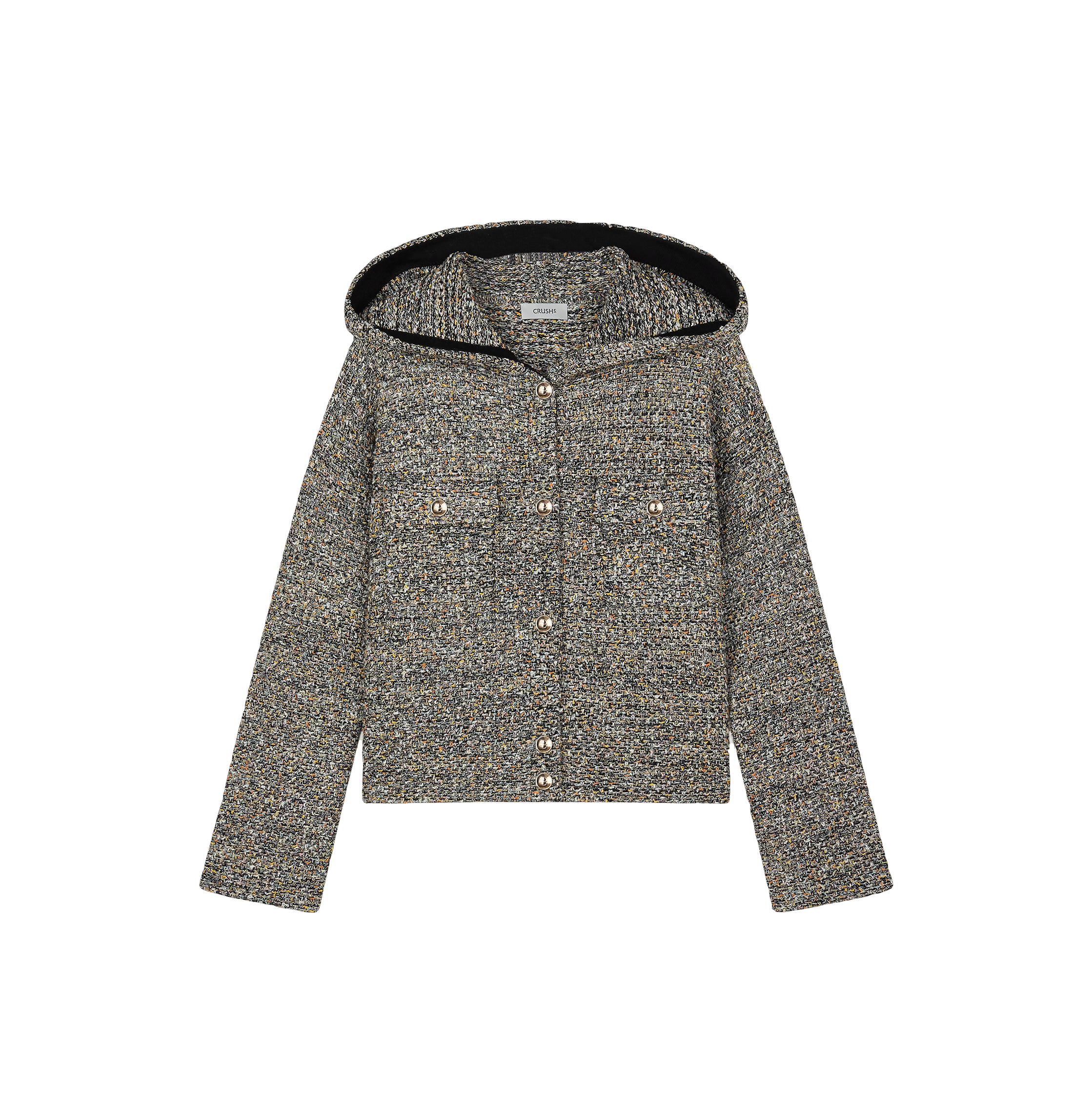 FANCY BOUCLÉ HOODED JACKET made by CRUSH Collection
