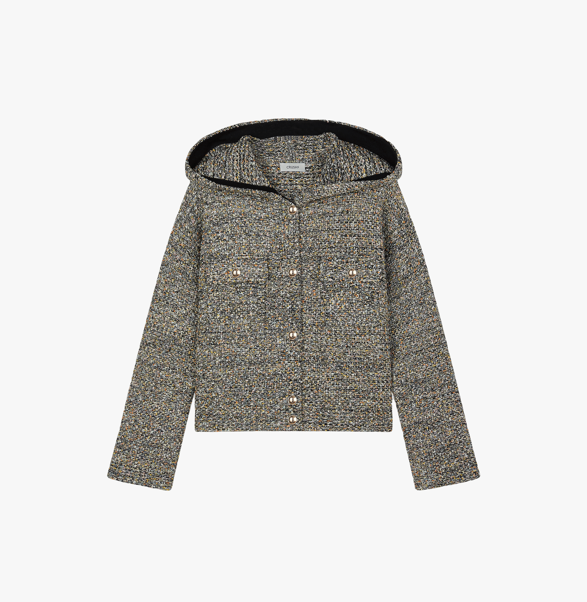 FANCY BOUCLÉ HOODED JACKET made by CRUSH Collection